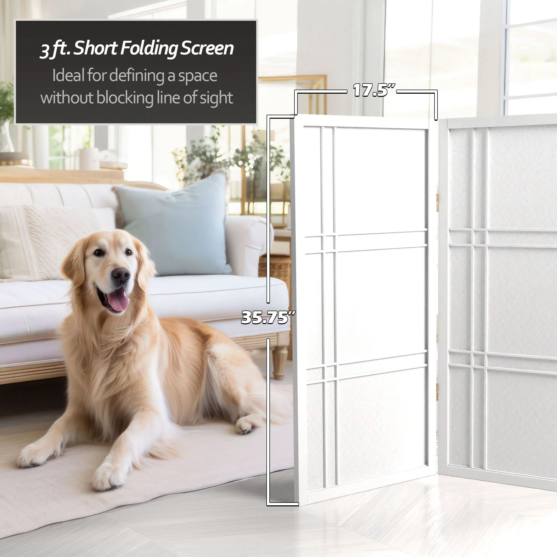 3 ft. Short Double Cross Shoji Screen - Image 102
