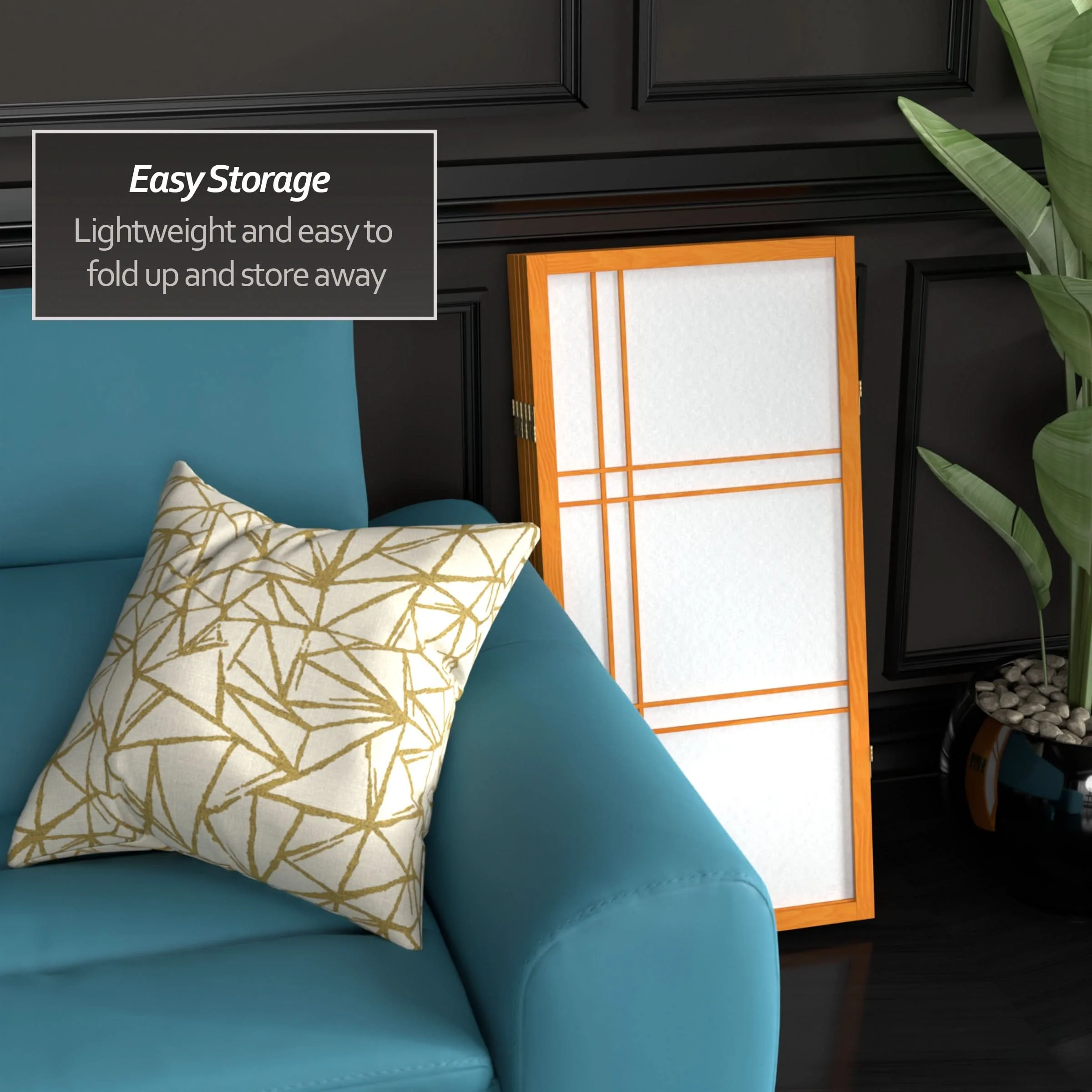 3 ft. Short Double Cross Shoji Screen - Image 48