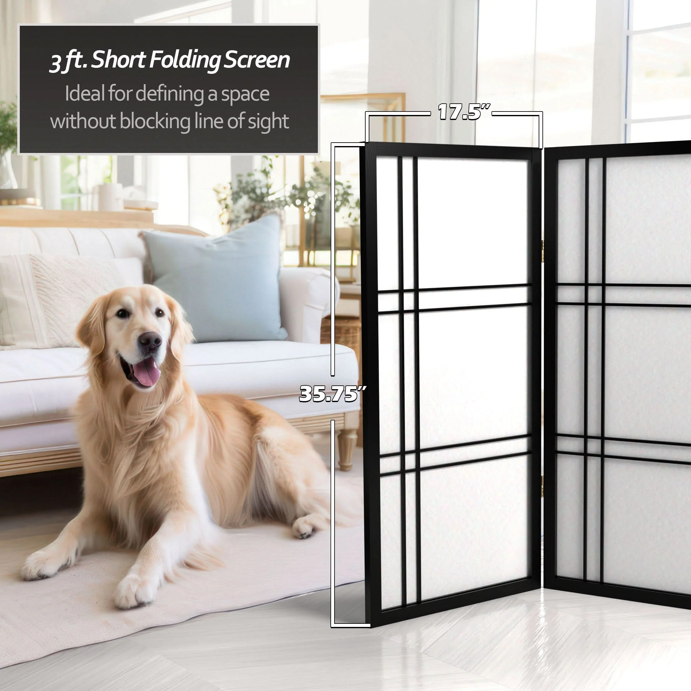 3 ft. Short Double Cross Shoji Screen - Image 87