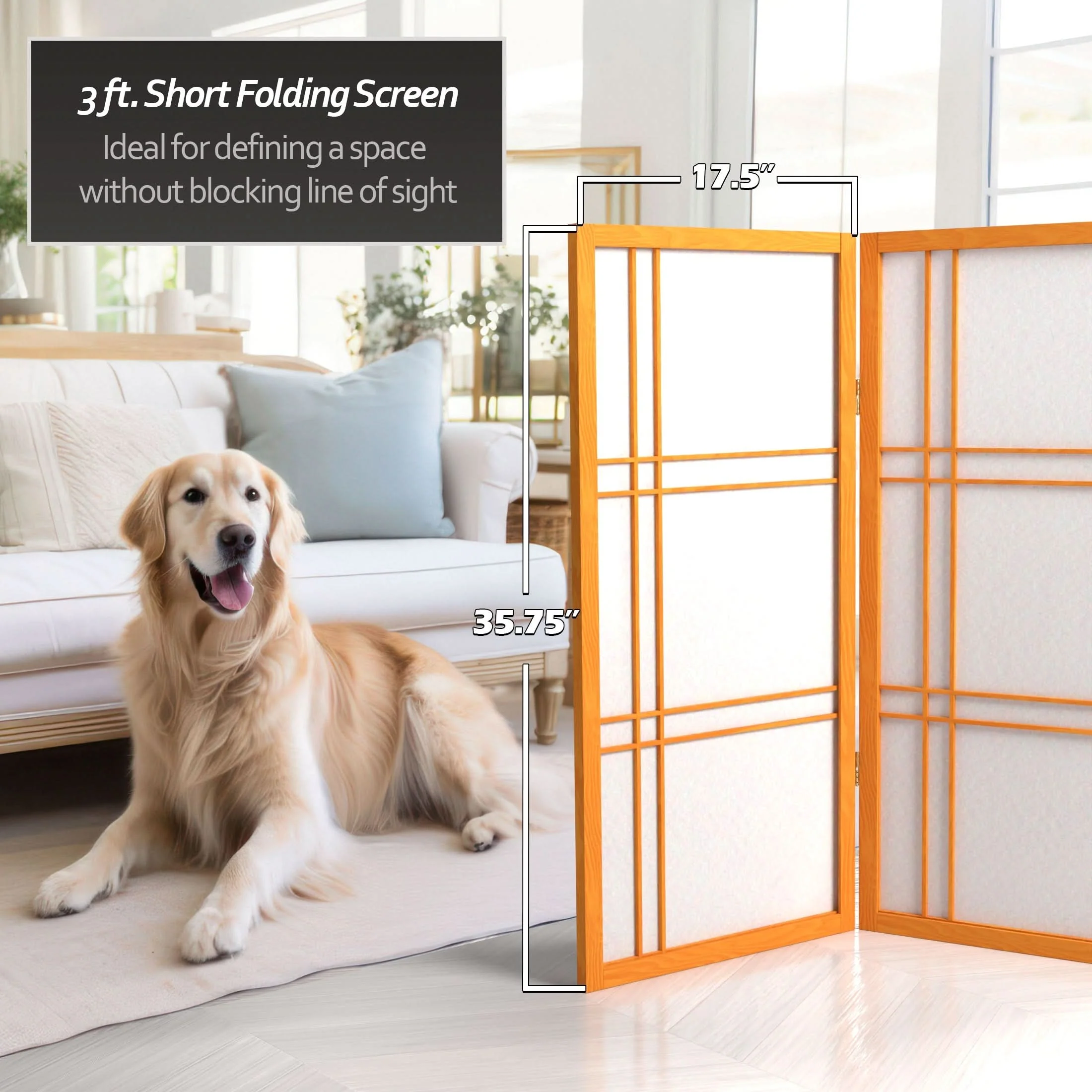 3 ft. Short Double Cross Shoji Screen - Image 88