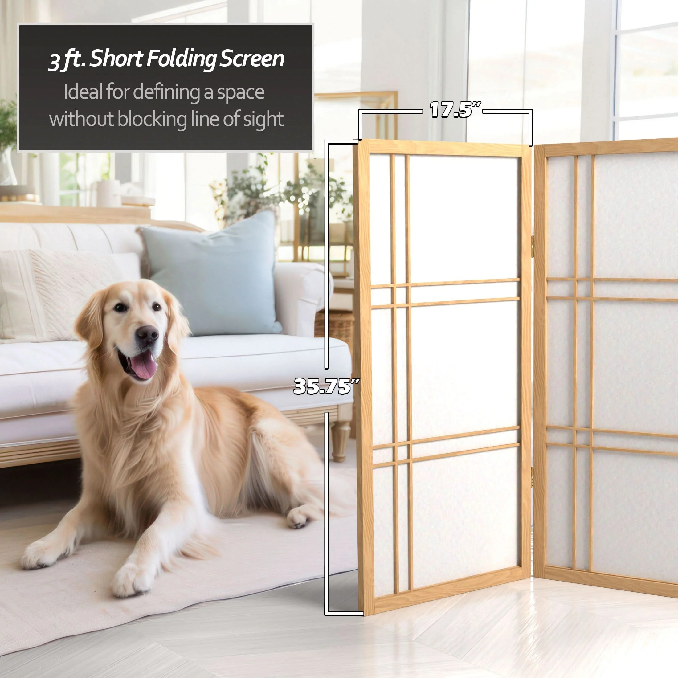 3 ft. Short Double Cross Shoji Screen - Image 94