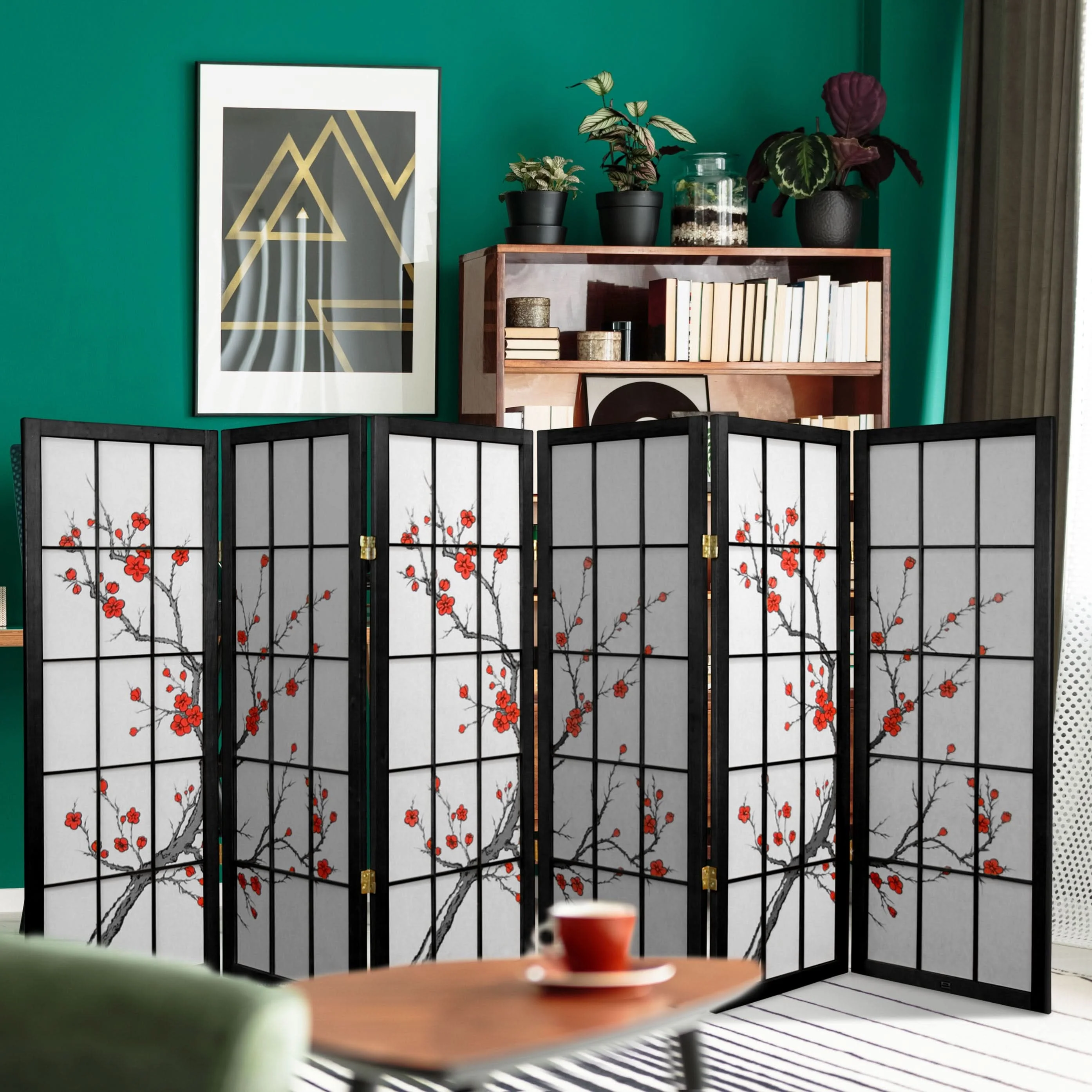 4 ft. Short Cherry Blossom Shoji Screen - Image 4