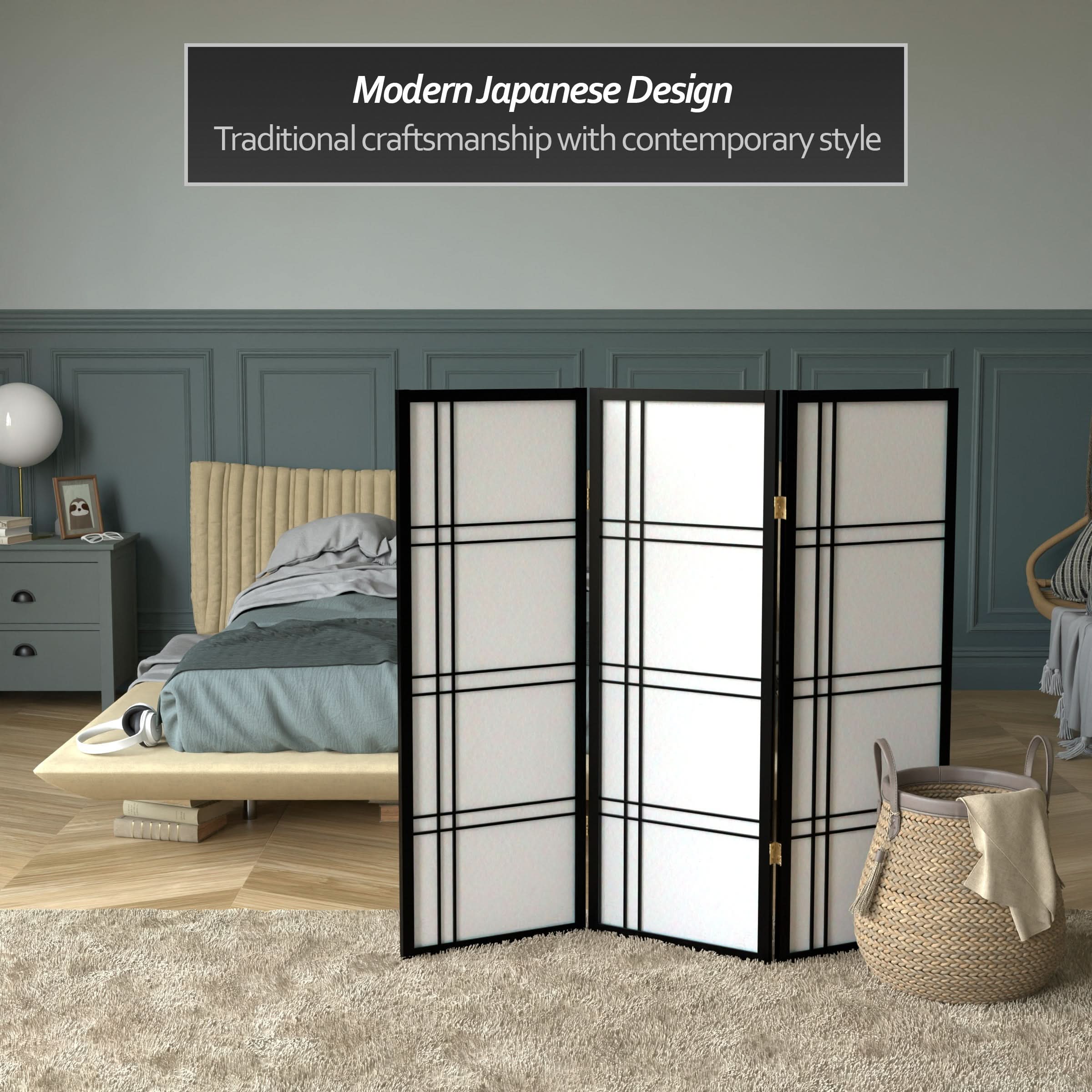 4 ft. Short Double Cross Shoji Screen - Image 21
