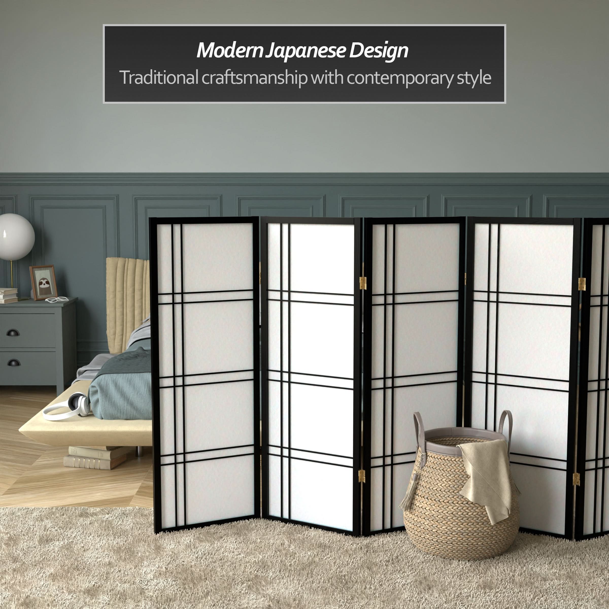 4 ft. Short Double Cross Shoji Screen - Image 24