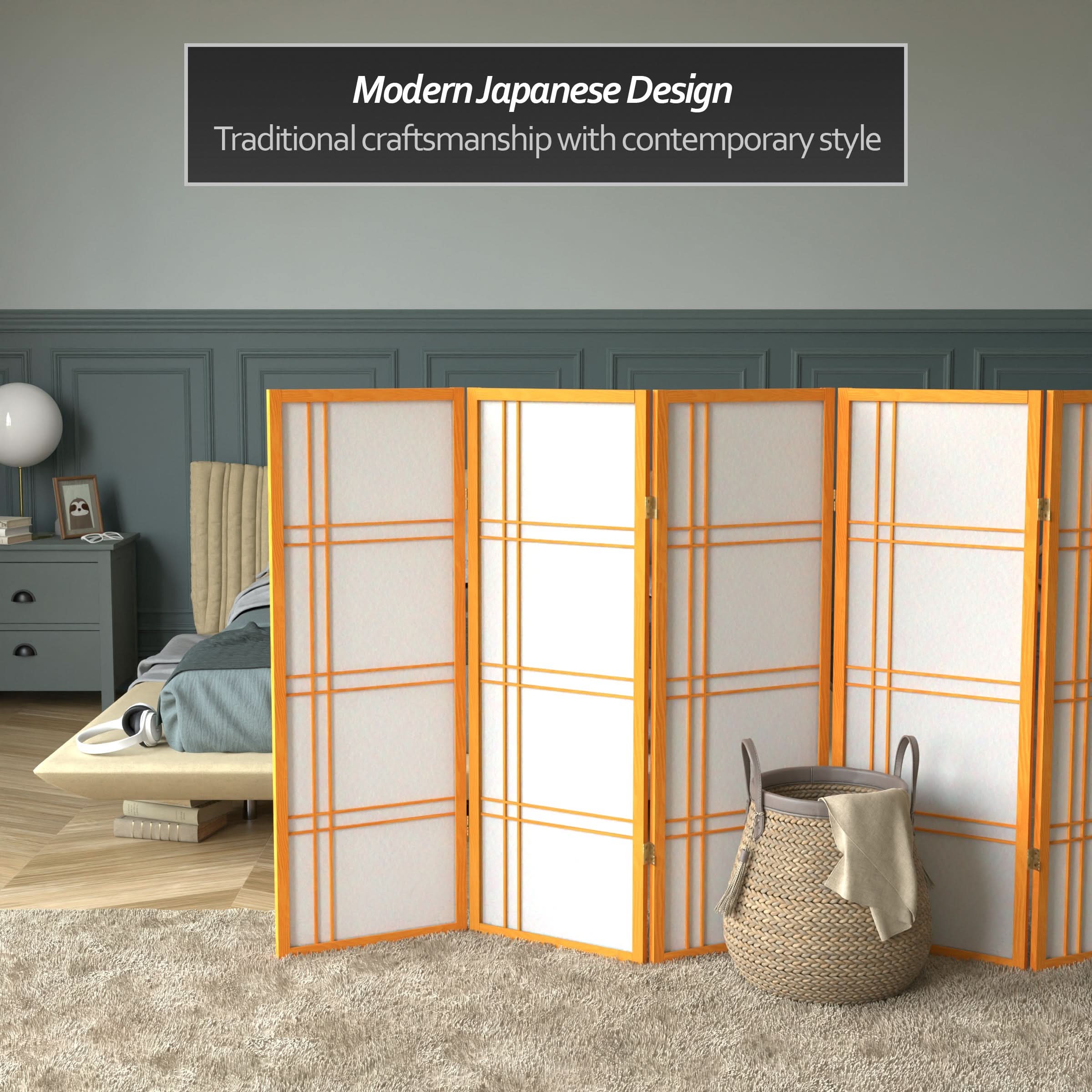 4 ft. Short Double Cross Shoji Screen - Image 28