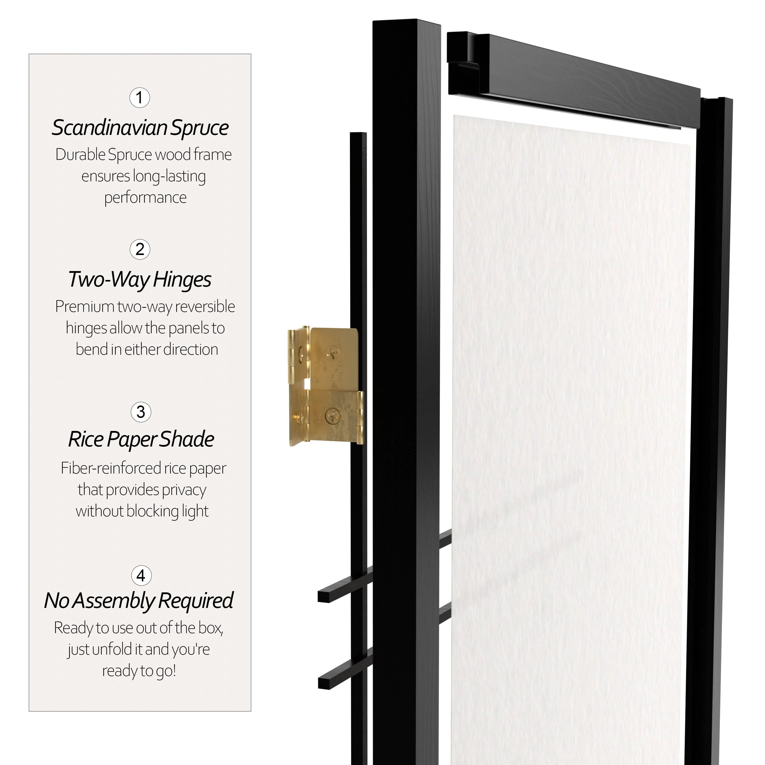 4 ft. Short Double Cross Shoji Screen - Image 64