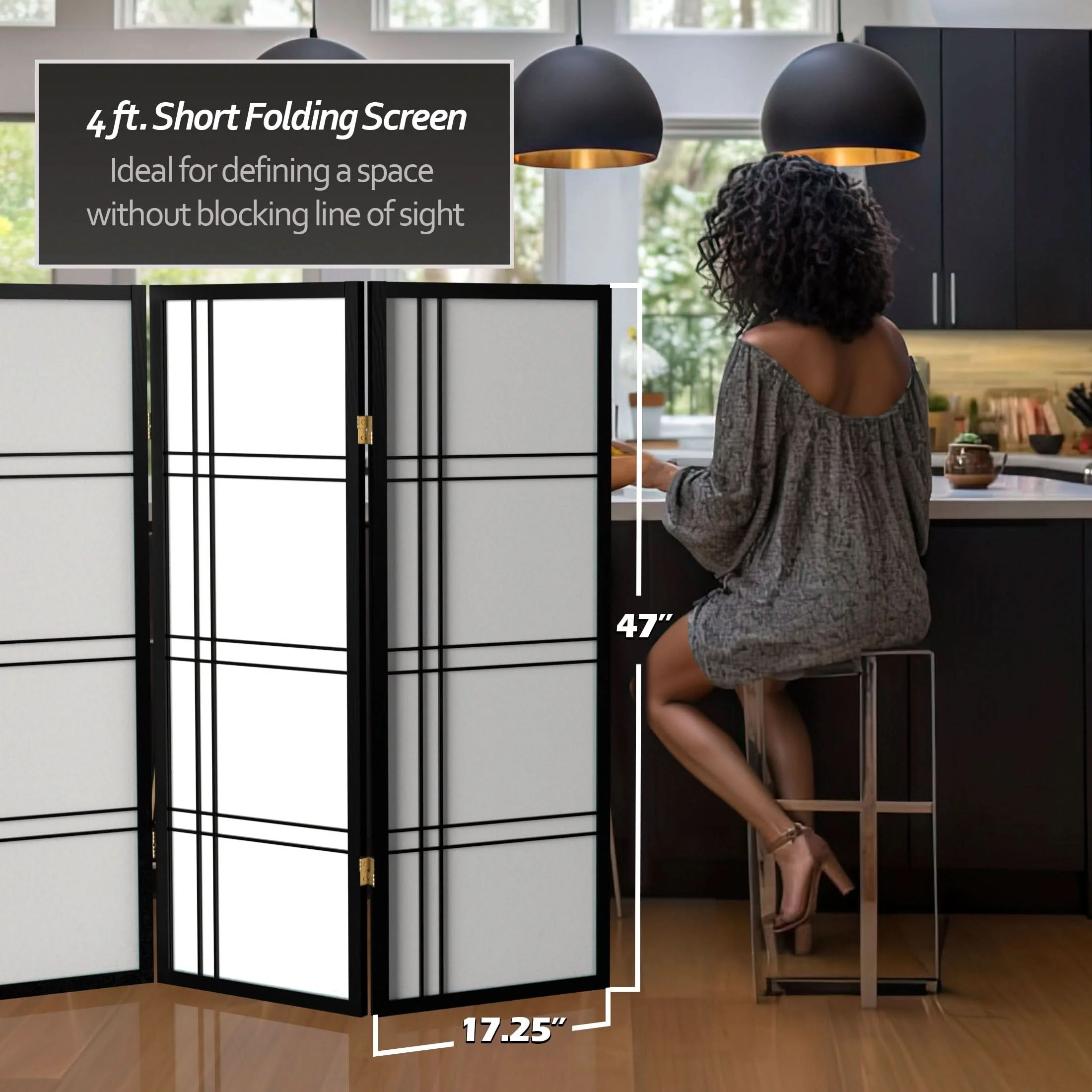 4 ft. Short Double Cross Shoji Screen - Image 84