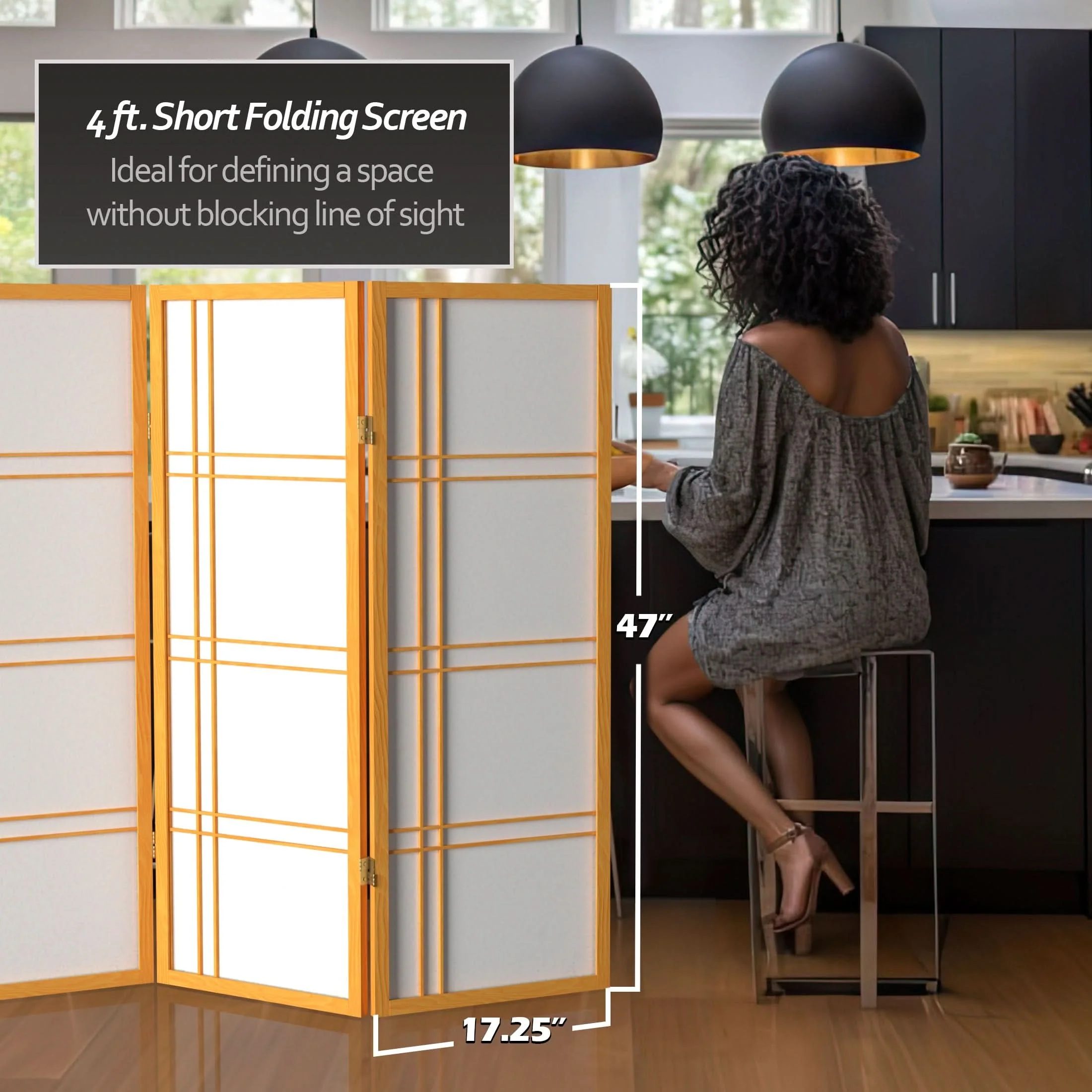 4 ft. Short Double Cross Shoji Screen - Image 87