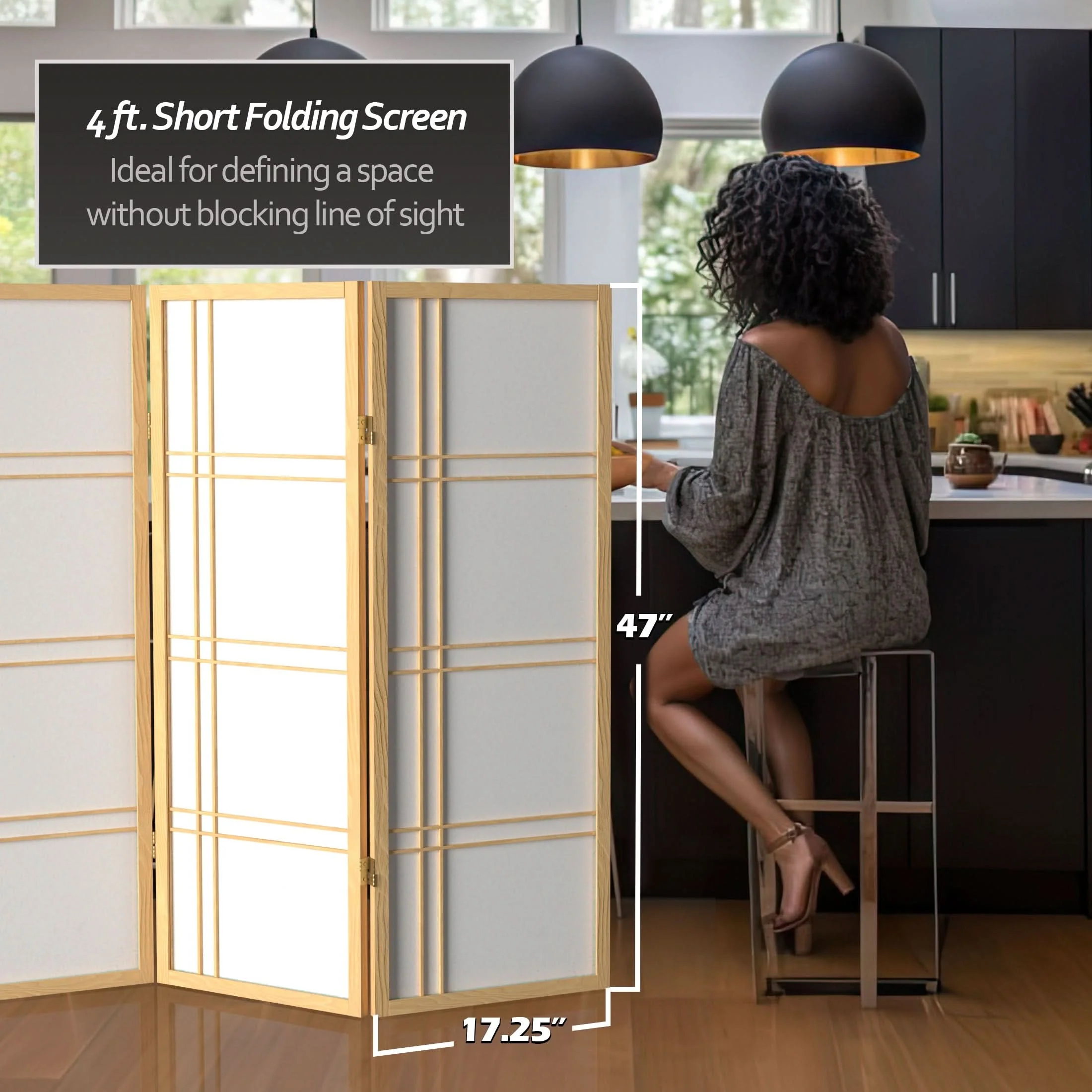 4 ft. Short Double Cross Shoji Screen - Image 91