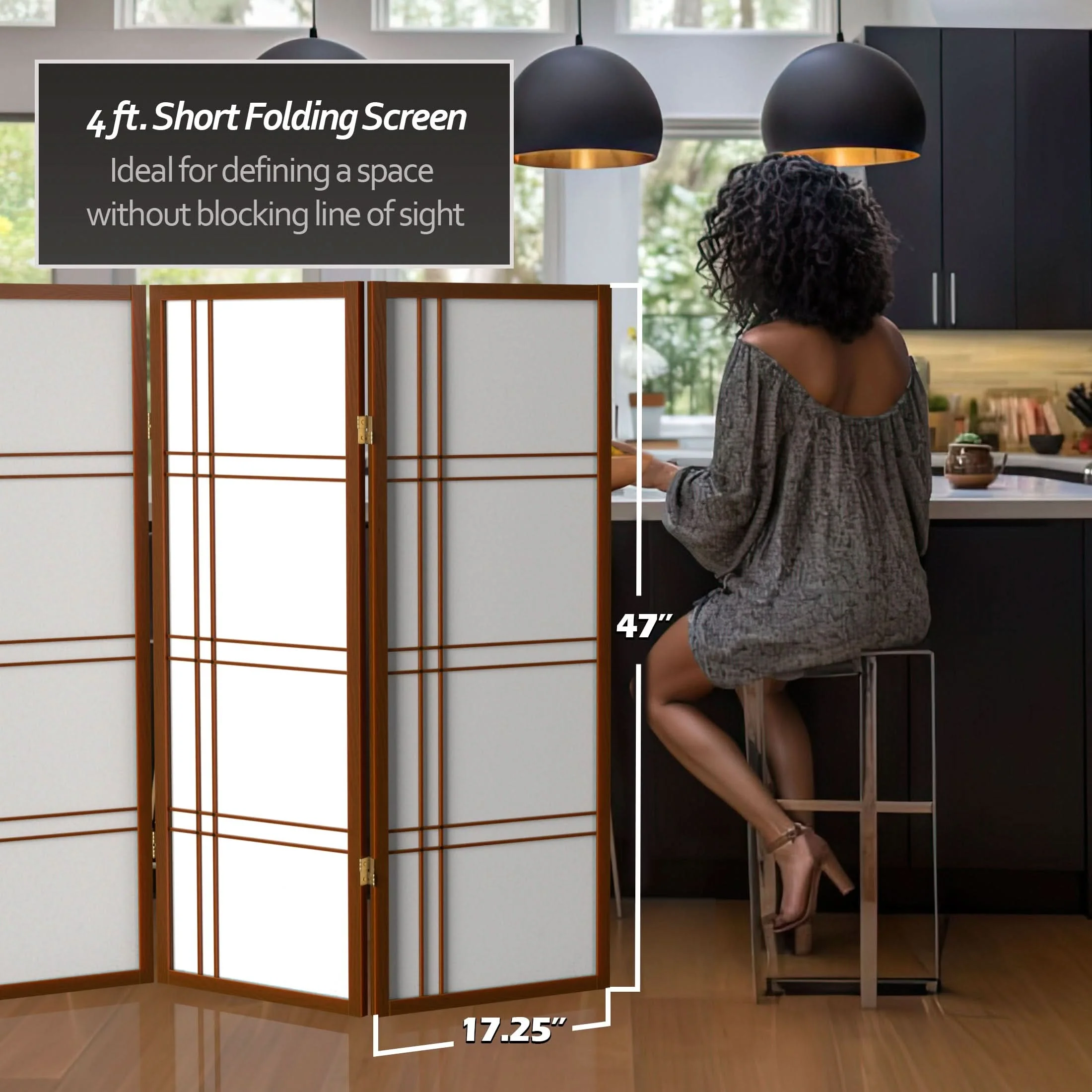 4 ft. Short Double Cross Shoji Screen - Image 94