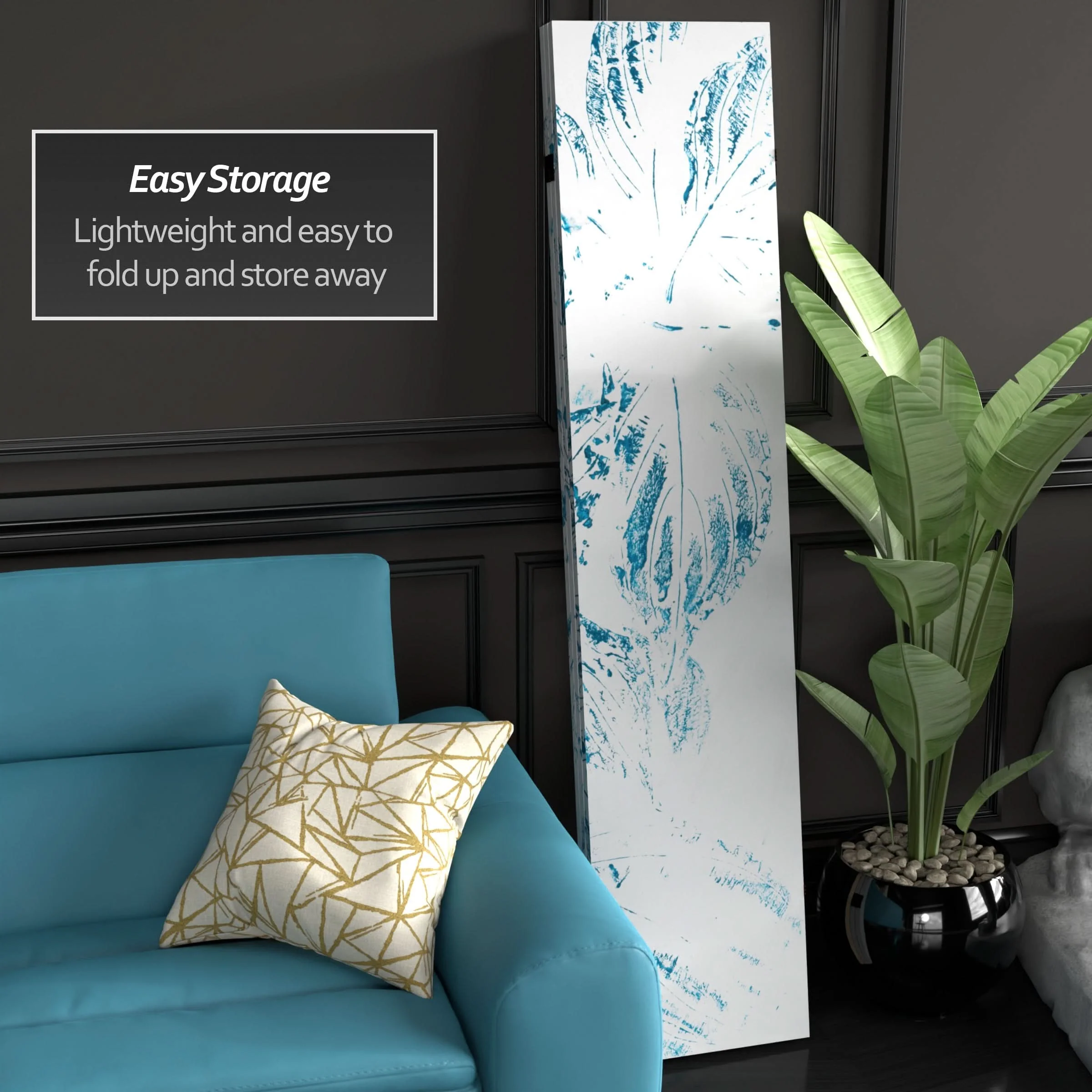 5 1/4 ft. Spring Morning Canvas Room Divider 6 Panel - Image 3