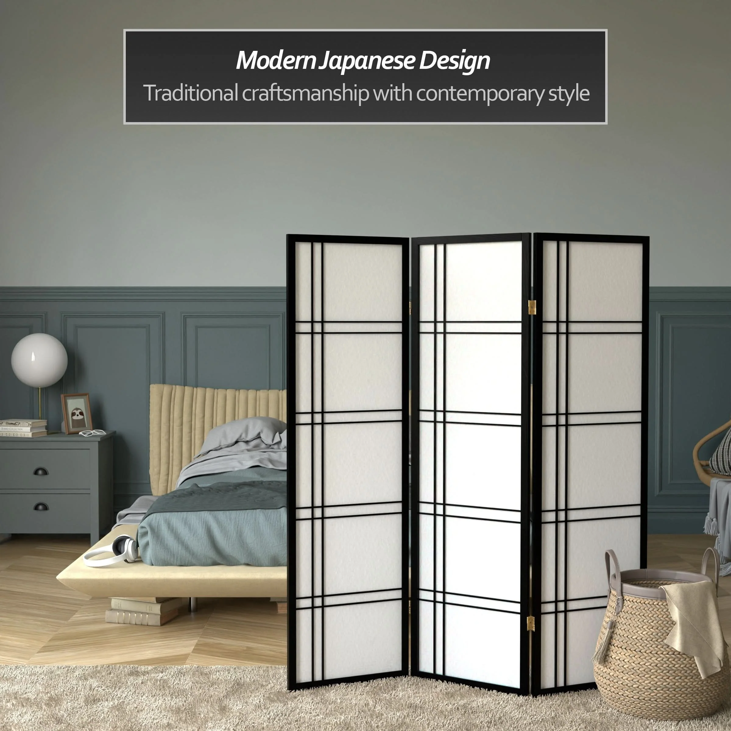5 ft. Tall Double Cross Shoji Screen - Image 25