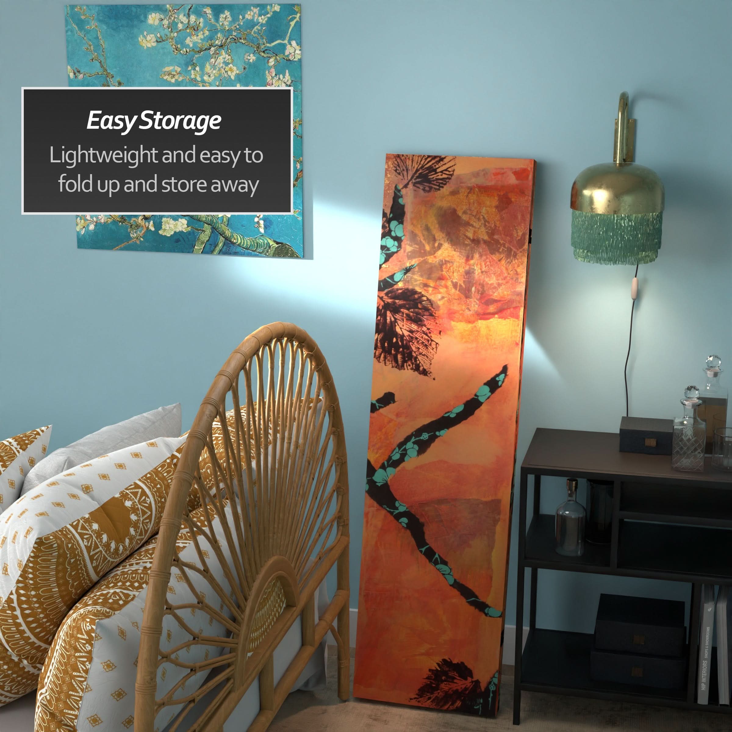 5 ft. Tall Rich Autumn Canvas Room Divider - Image 3