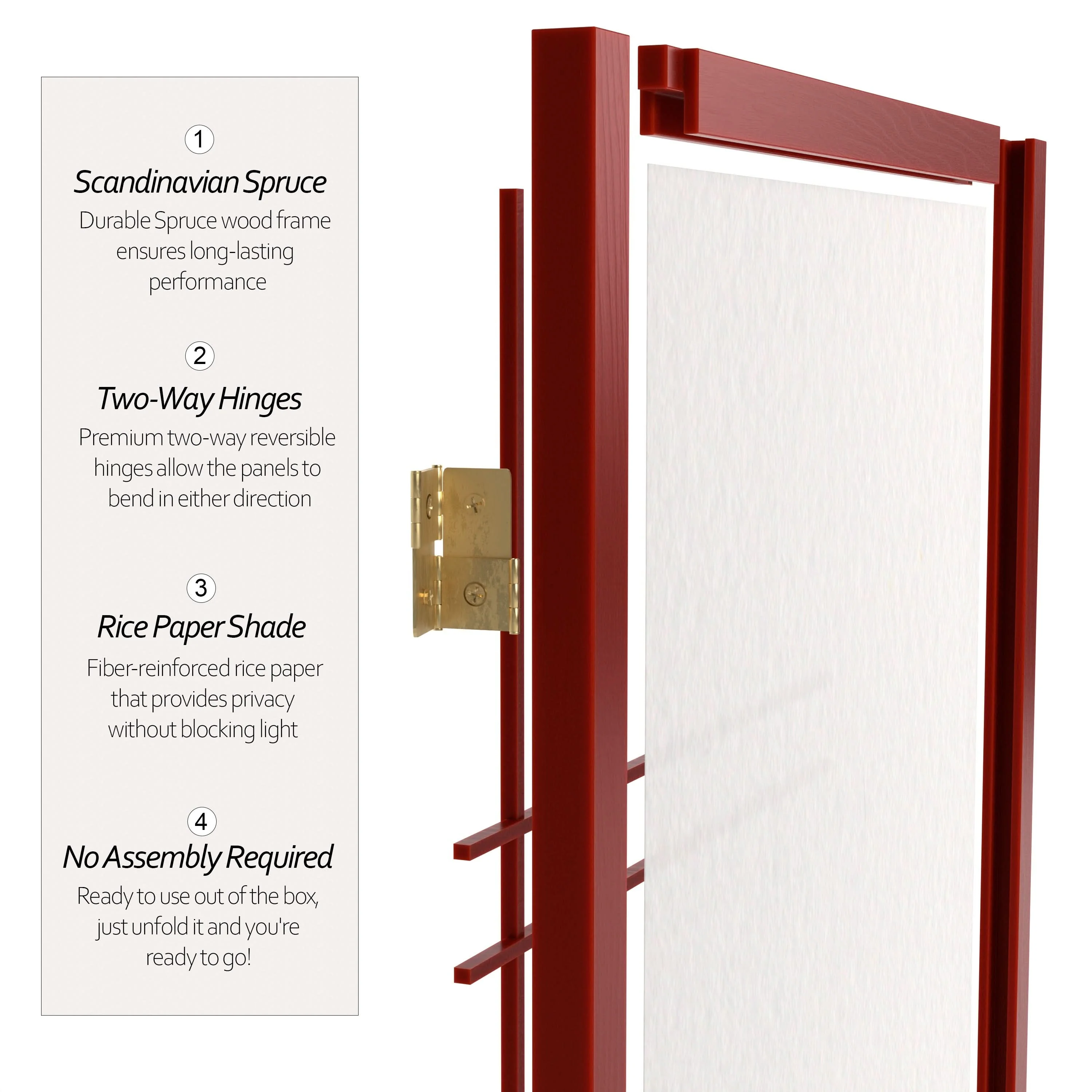 6 ft. Tall Double Cross Shoji Screen - Image 154