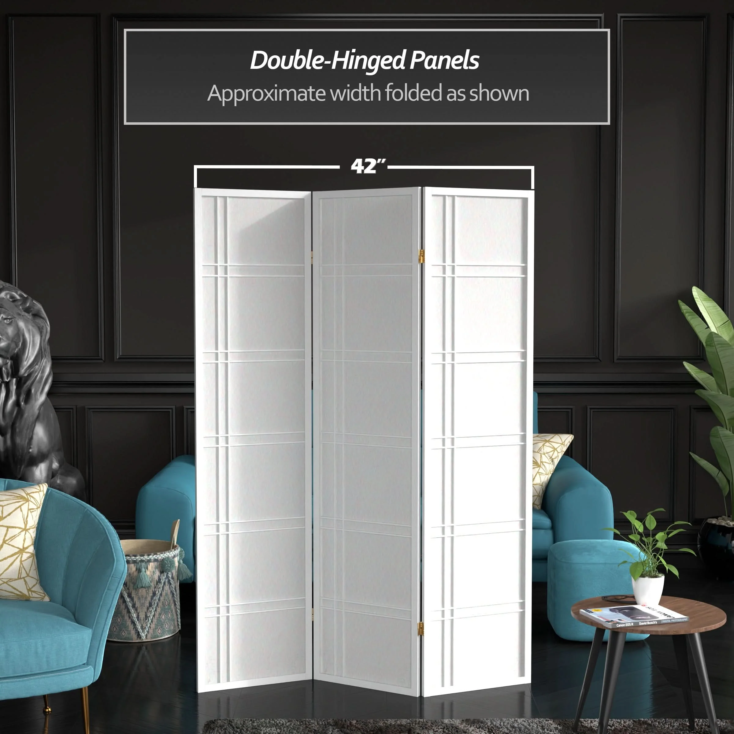 6 ft. Tall Double Cross Shoji Screen - Image 206