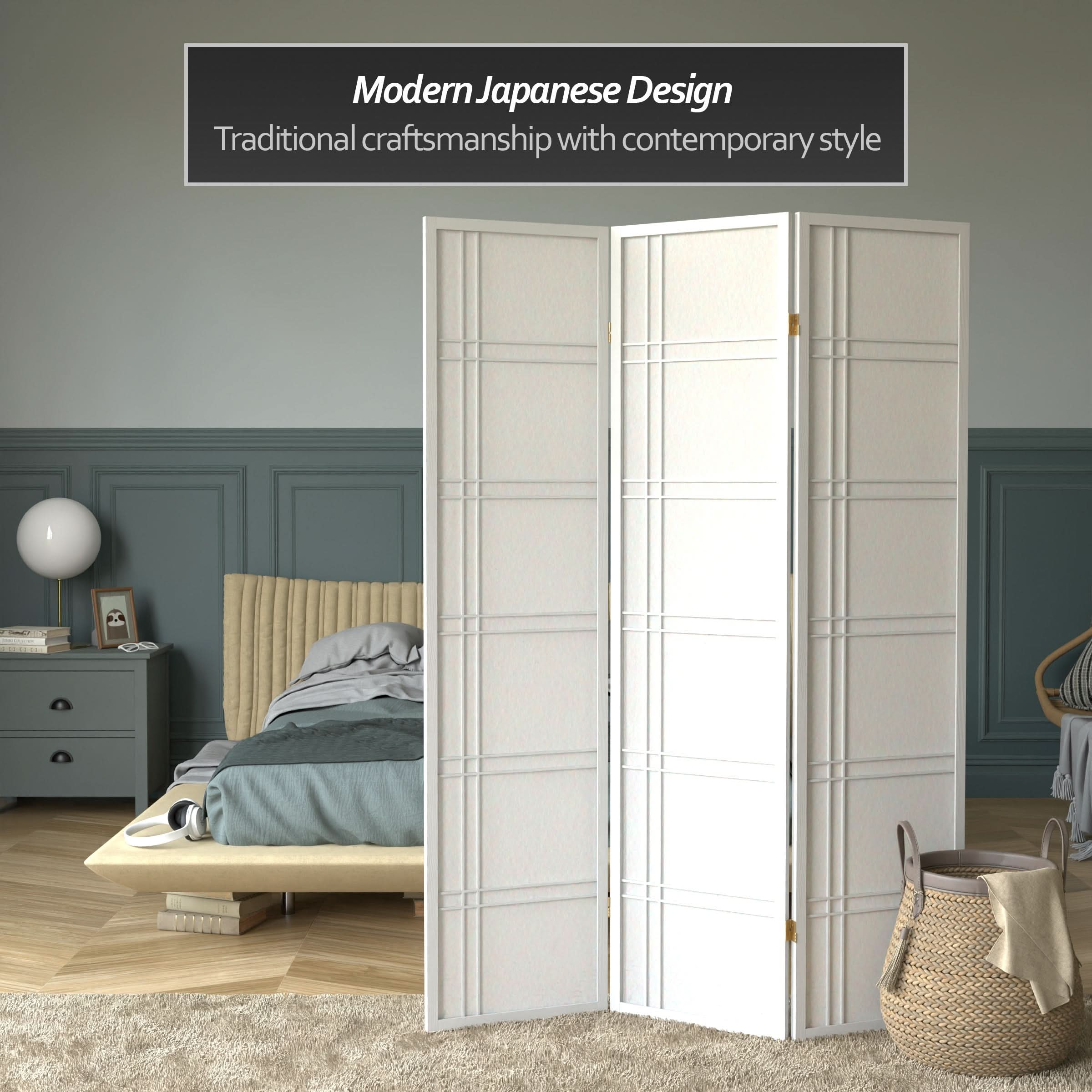 6 ft. Tall Double Cross Shoji Screen - Image 80