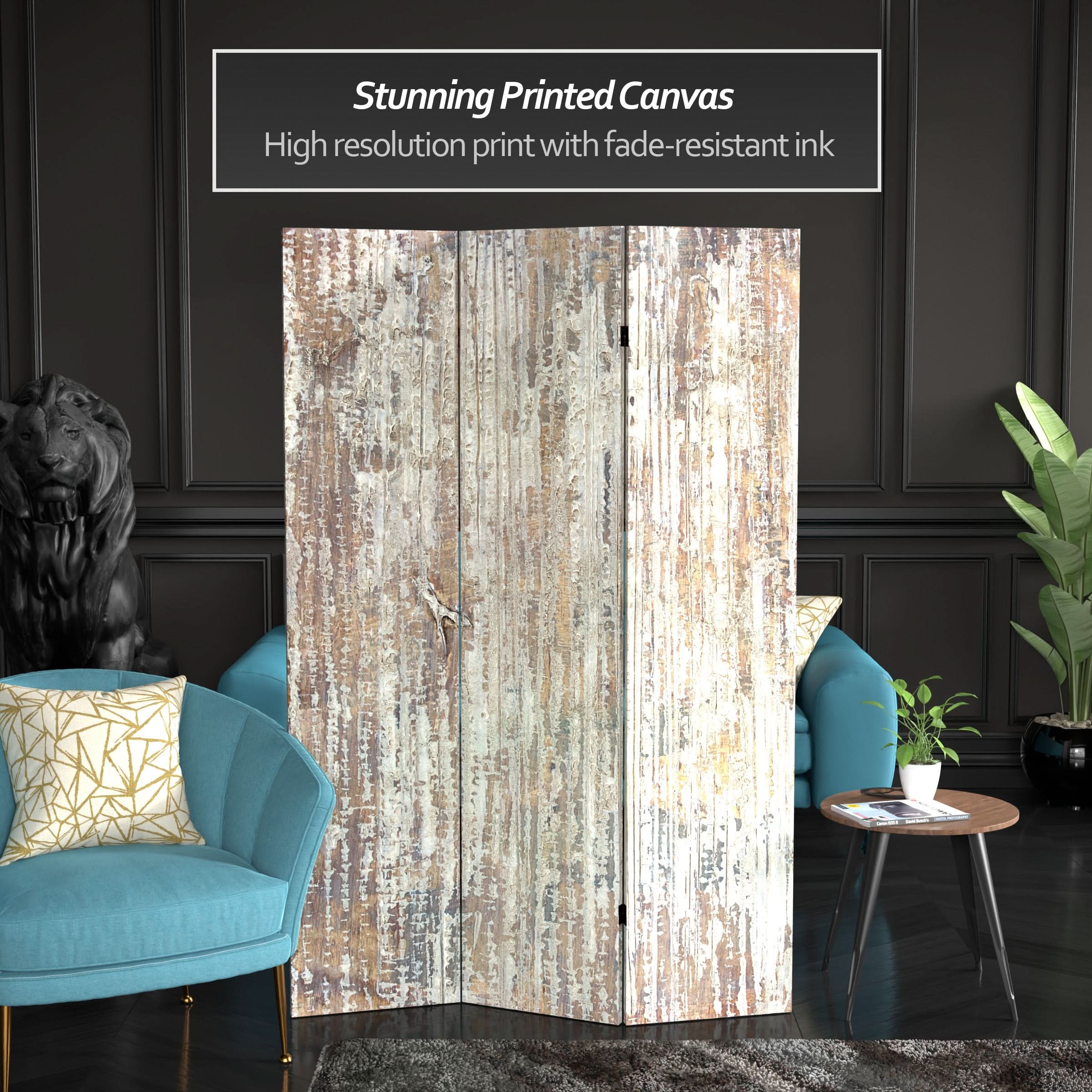 6 ft. Tall Double Sided Aspen Rain Canvas Room Divider - Image 2