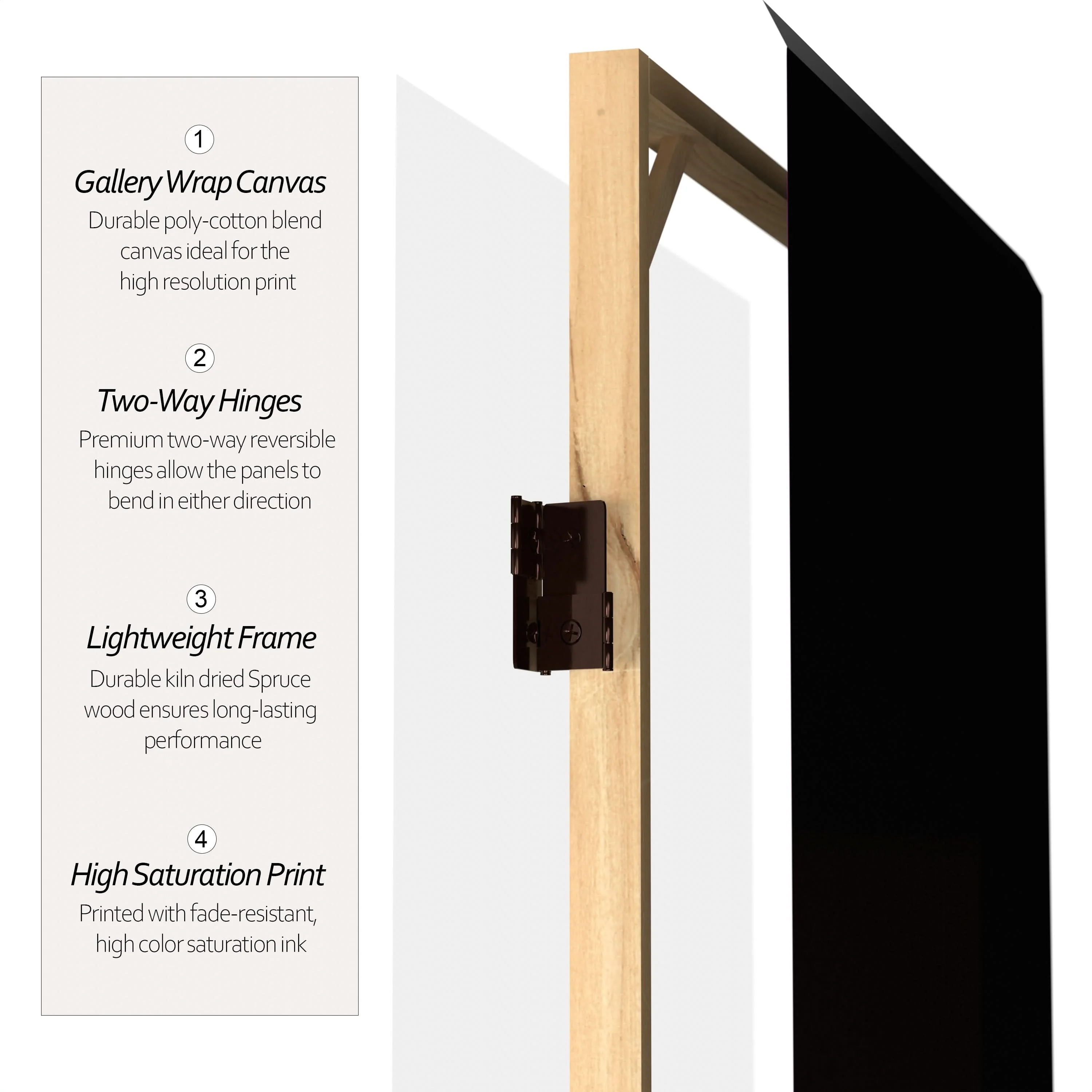 6 ft. Tall Double Sided Buddha and Ganesh Canvas Room Divider - Image 4