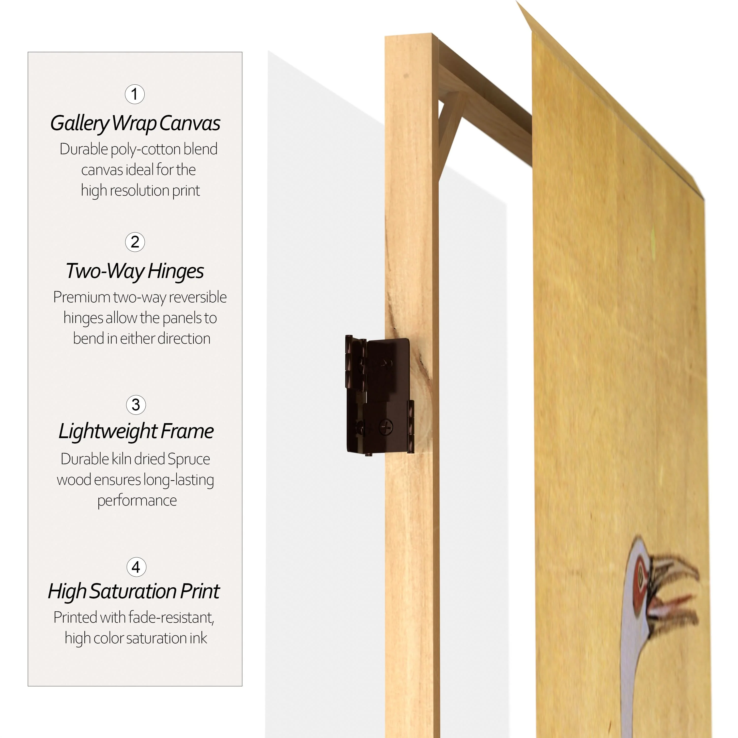 6 ft. Tall Double Sided Cranes Room Divider - Image 4