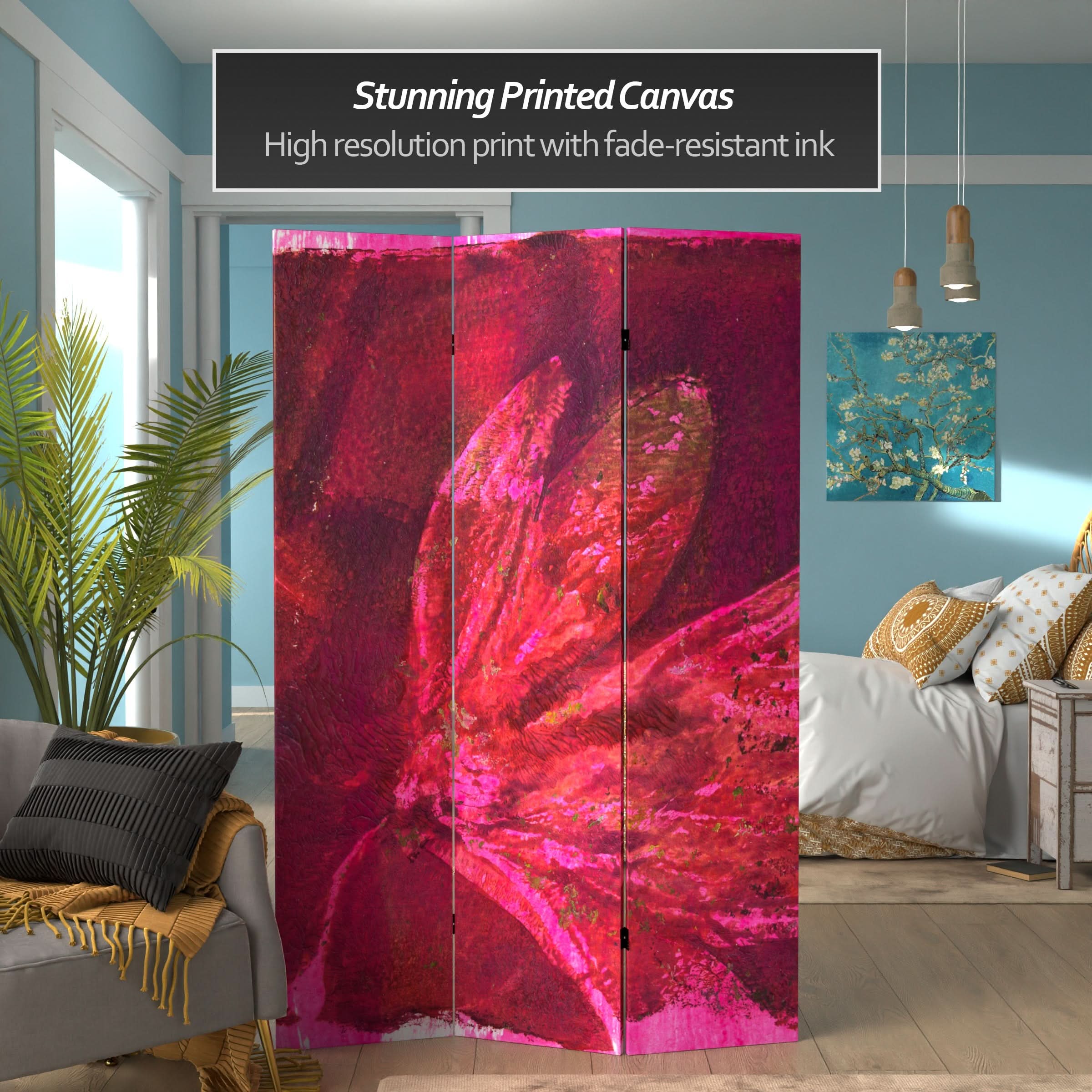 6 ft. Tall Double Sided Desire Canvas Room Divider - Image 2