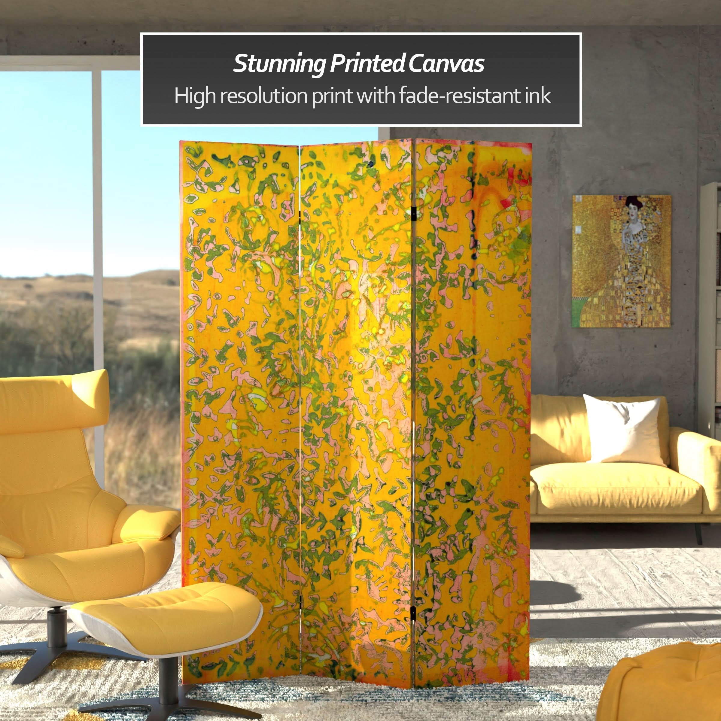 6 ft. Tall Double Sided Ivy Canvas Room Divider - Image 2