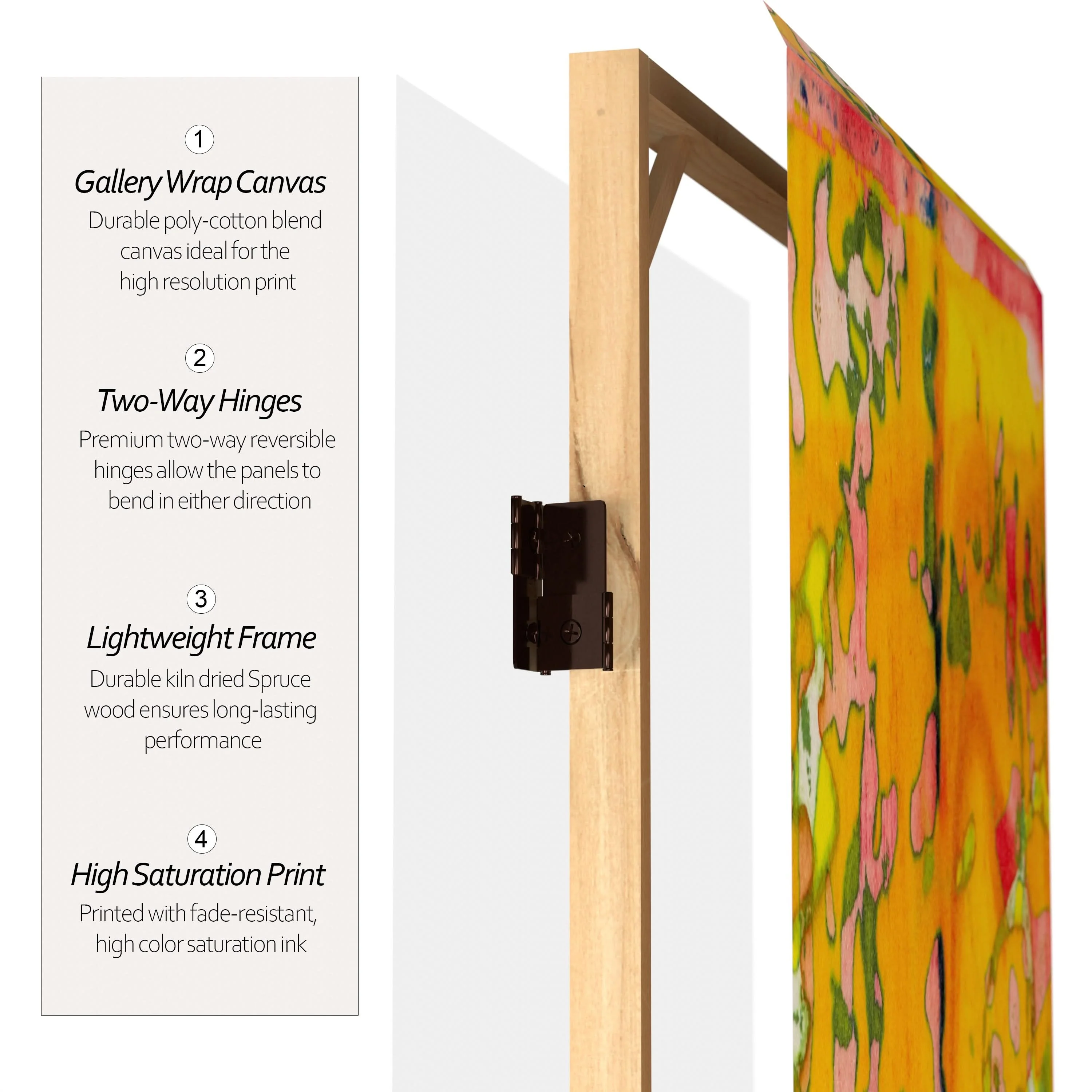 6 ft. Tall Double Sided Ivy Canvas Room Divider - Image 4