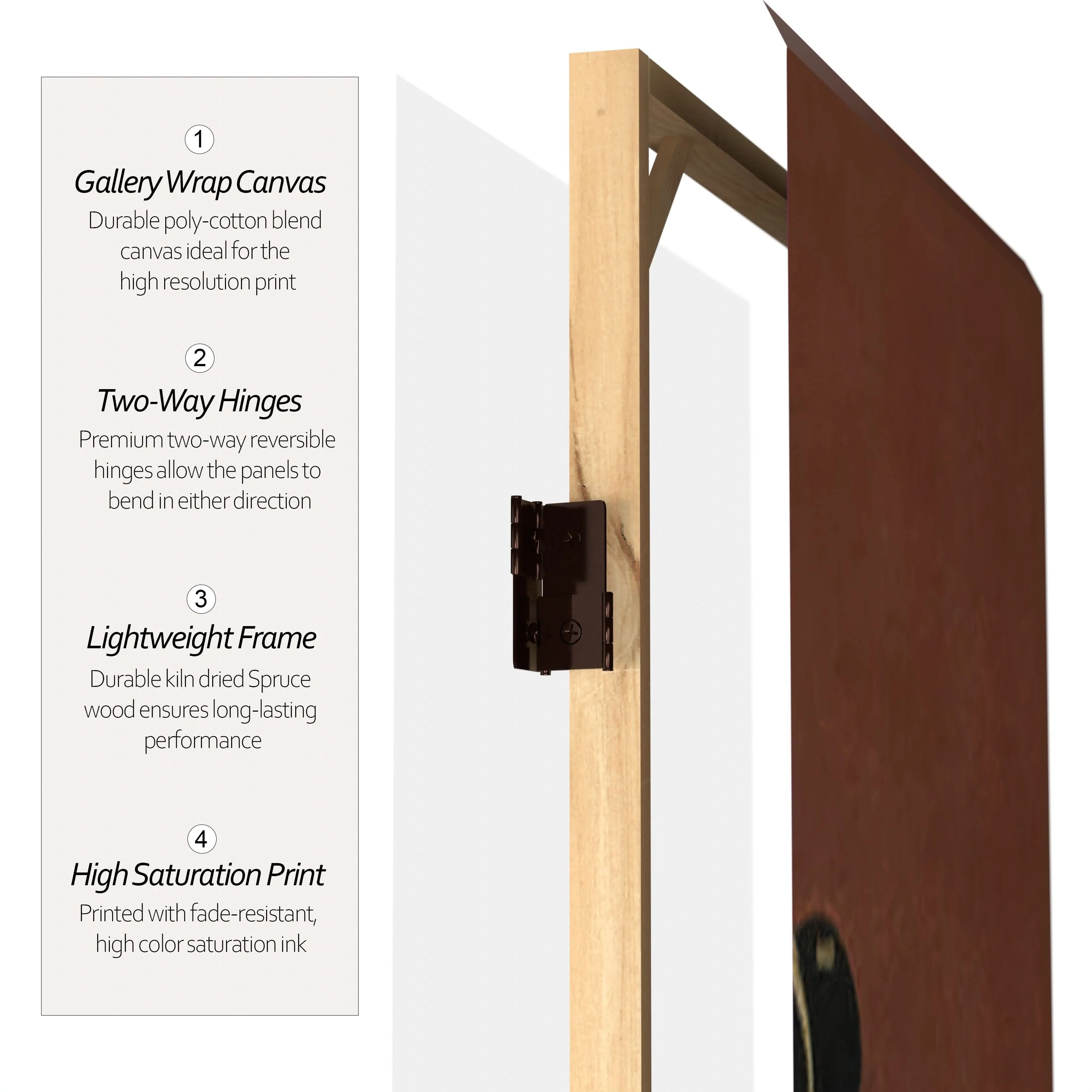 6 ft. Tall Double Sided Japanese Ladies Canvas Room Divider - Image 4
