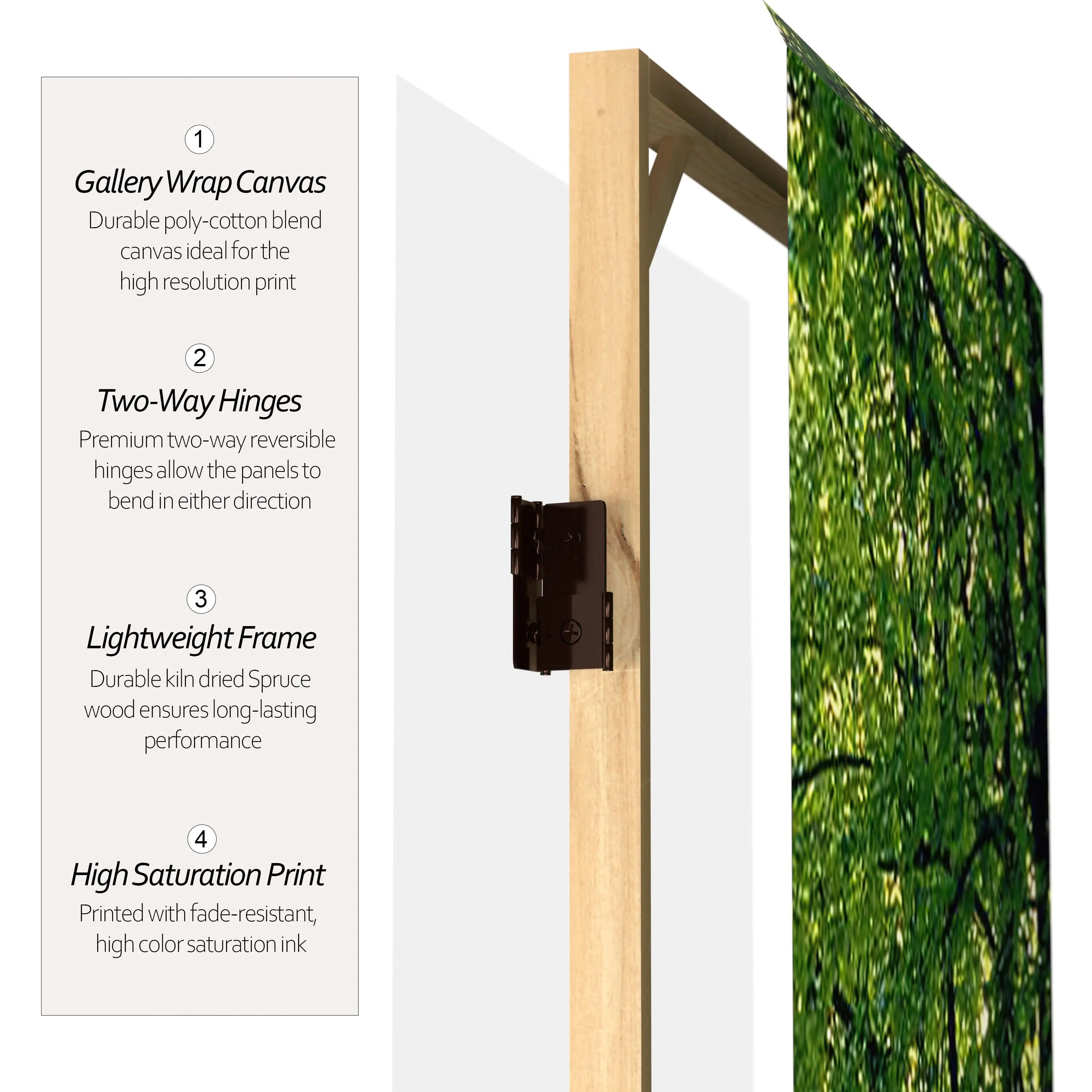 6 ft. Tall Double Sided Path of Life Canvas Room Divider - Image 3