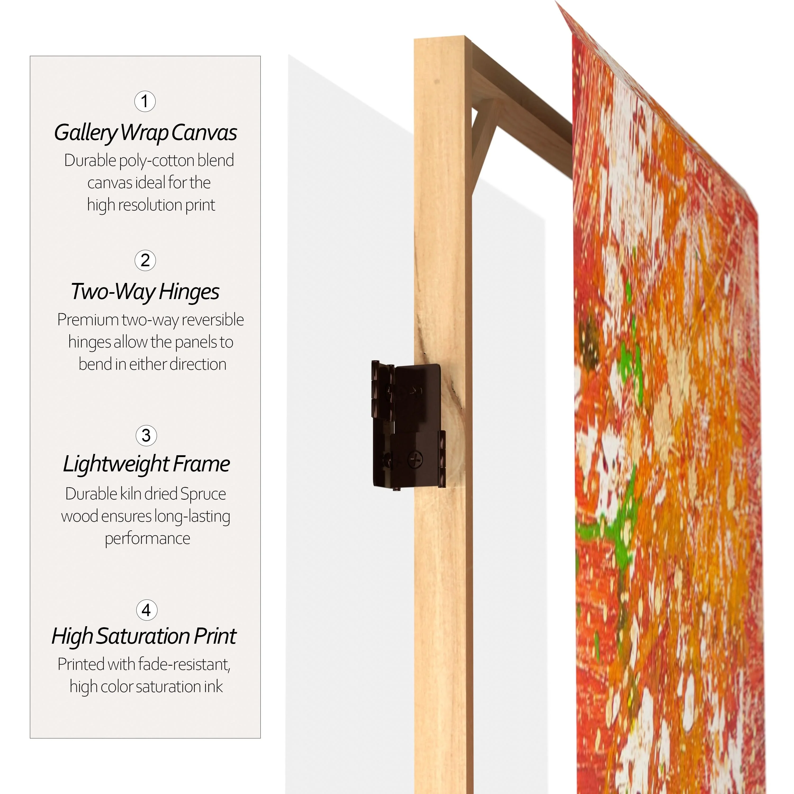 6 ft. Tall Double Sided Transcendence Canvas Room Divider - Image 4