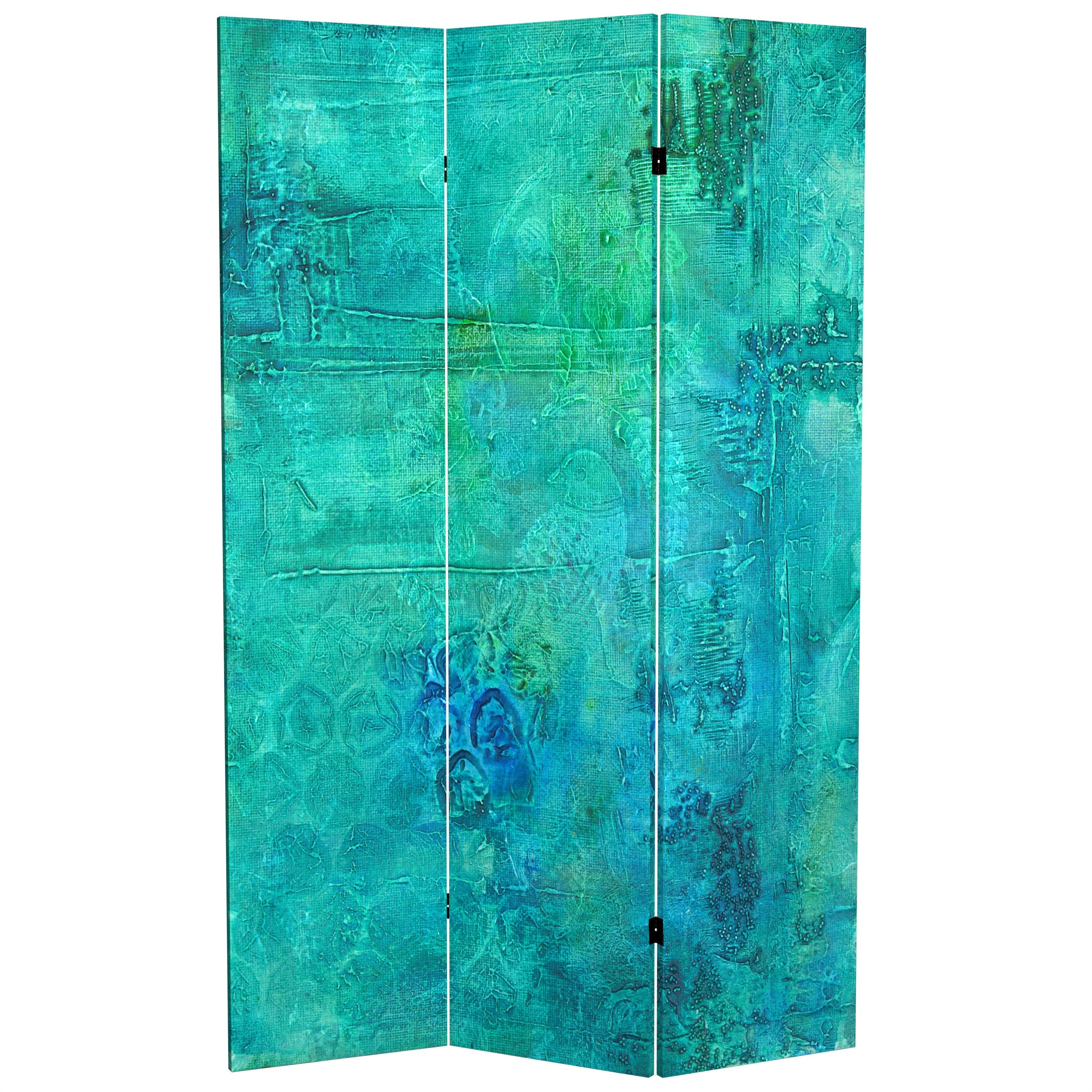 6 ft. Tall Double Sided Water Bird Canvas Room Divider
