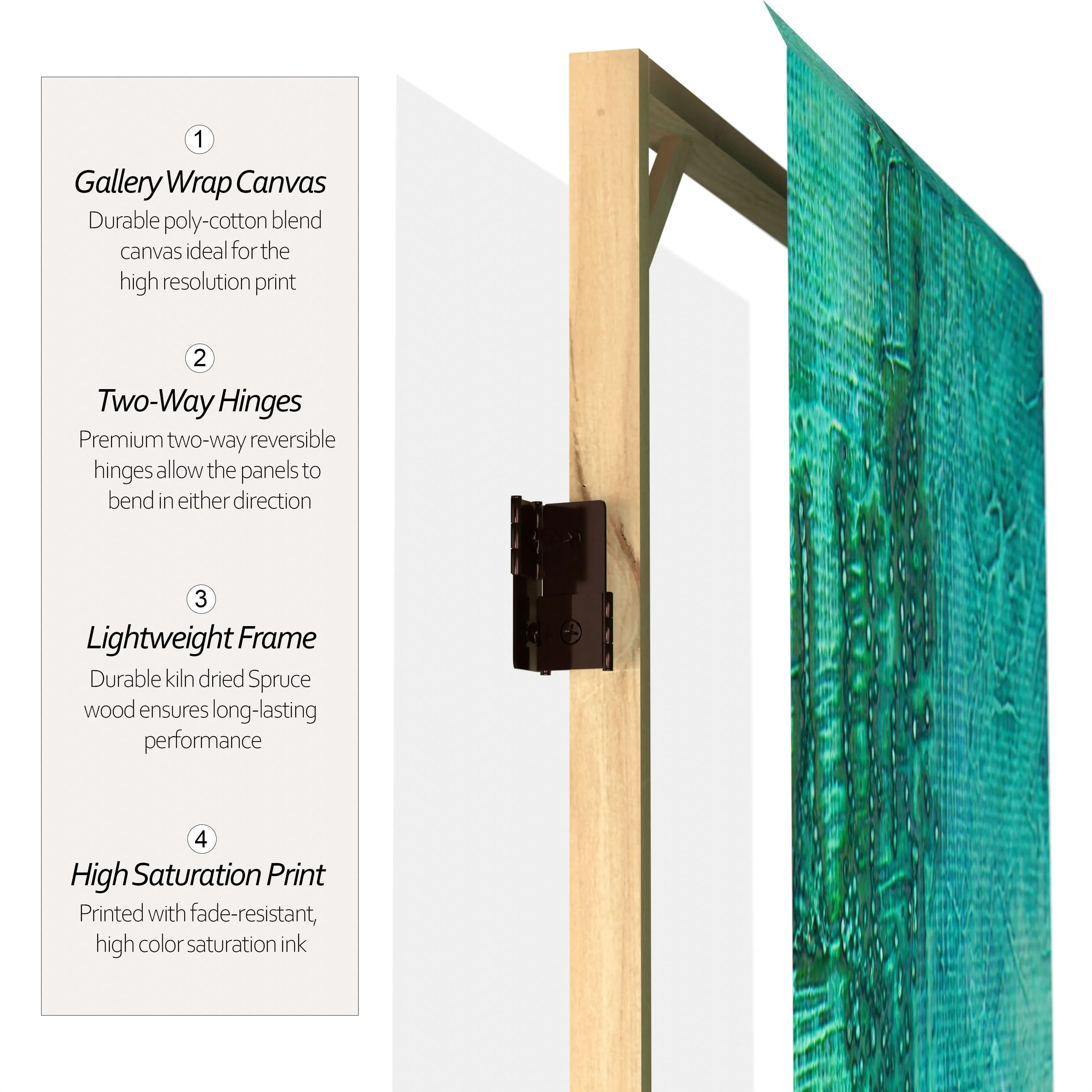 6 ft. Tall Double Sided Water Bird Canvas Room Divider - Image 4