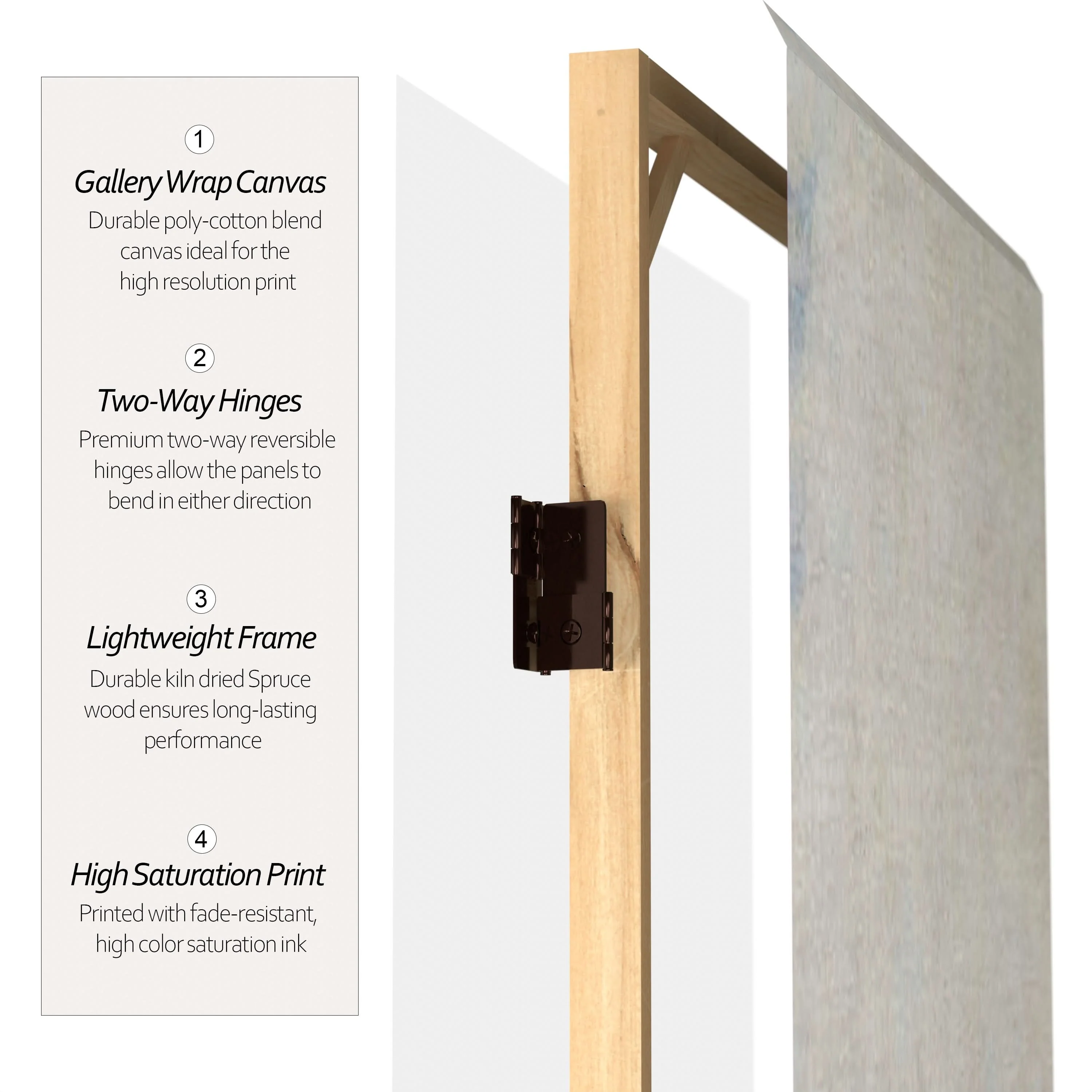 6 ft. Tall Double Sided Works of Monet Canvas Room Divider - Image 4