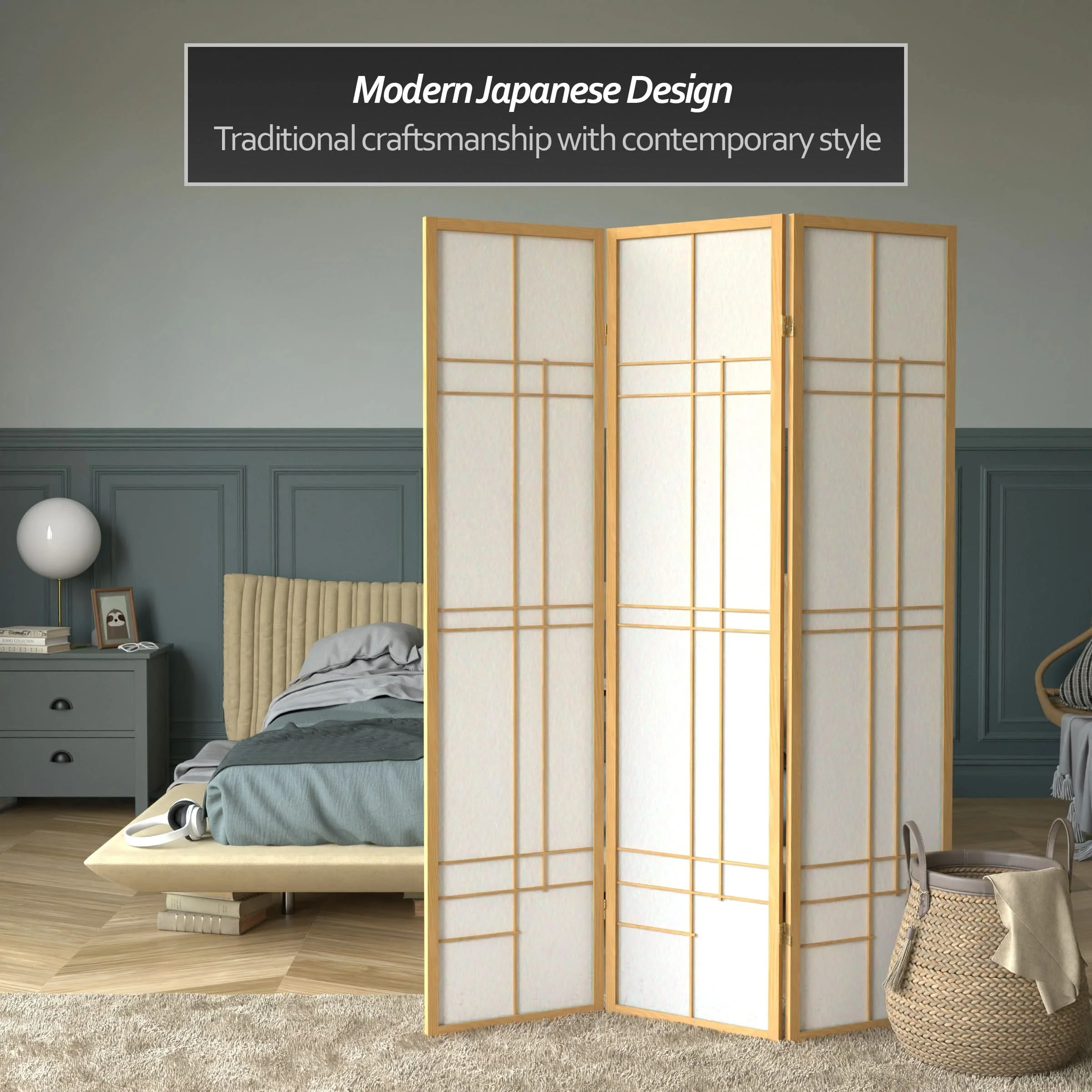6 ft. Tall Etudes Shoji Screen - Image 17