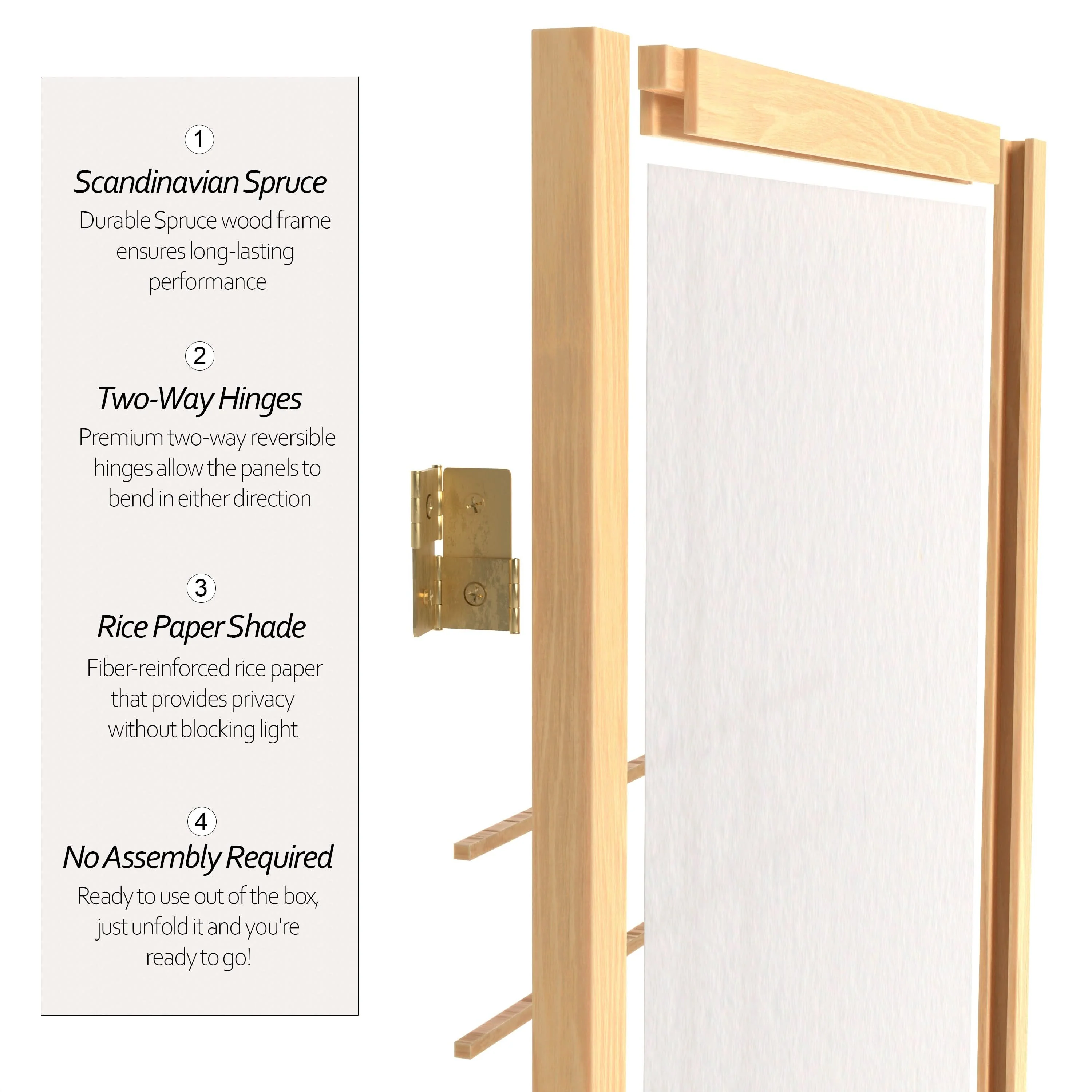 6 ft. Tall Etudes Shoji Screen - Image 45