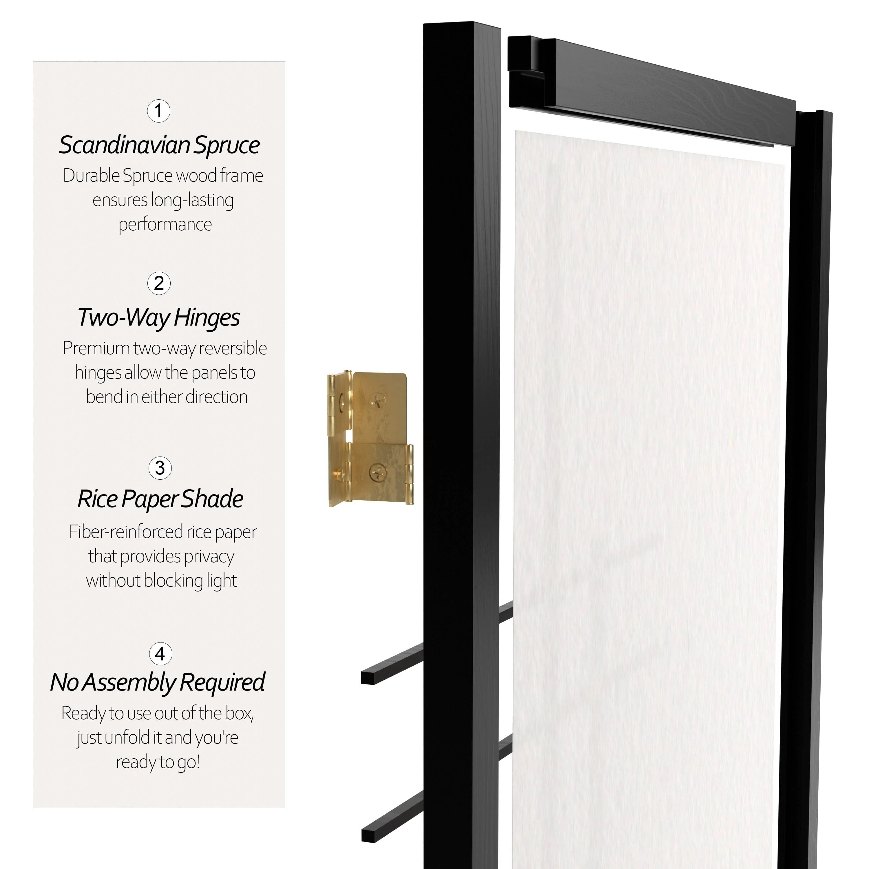 6 ft. Tall Etudes Shoji Screen - Image 47