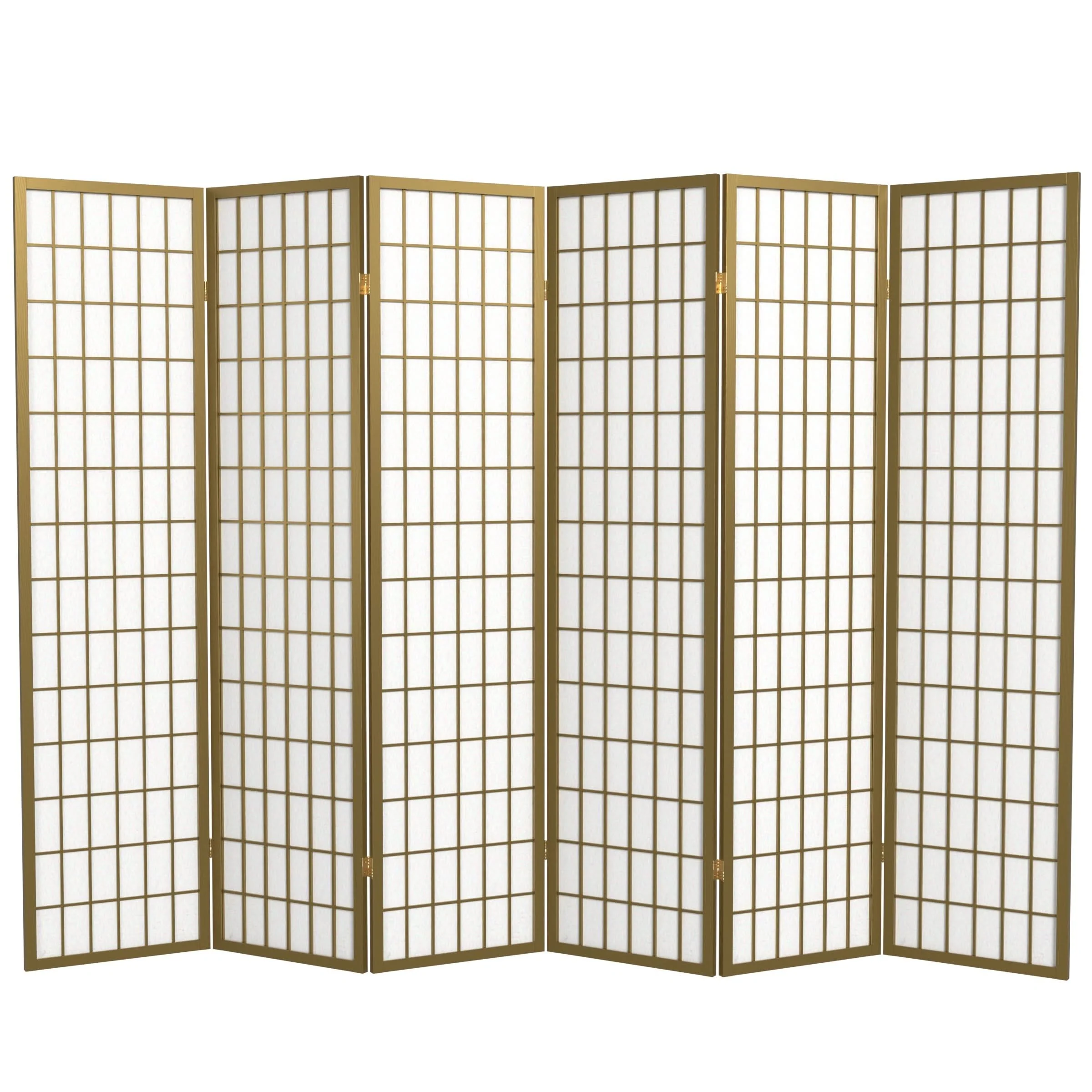 6 ft. Tall Window Pane Shoji Screen - Image 10