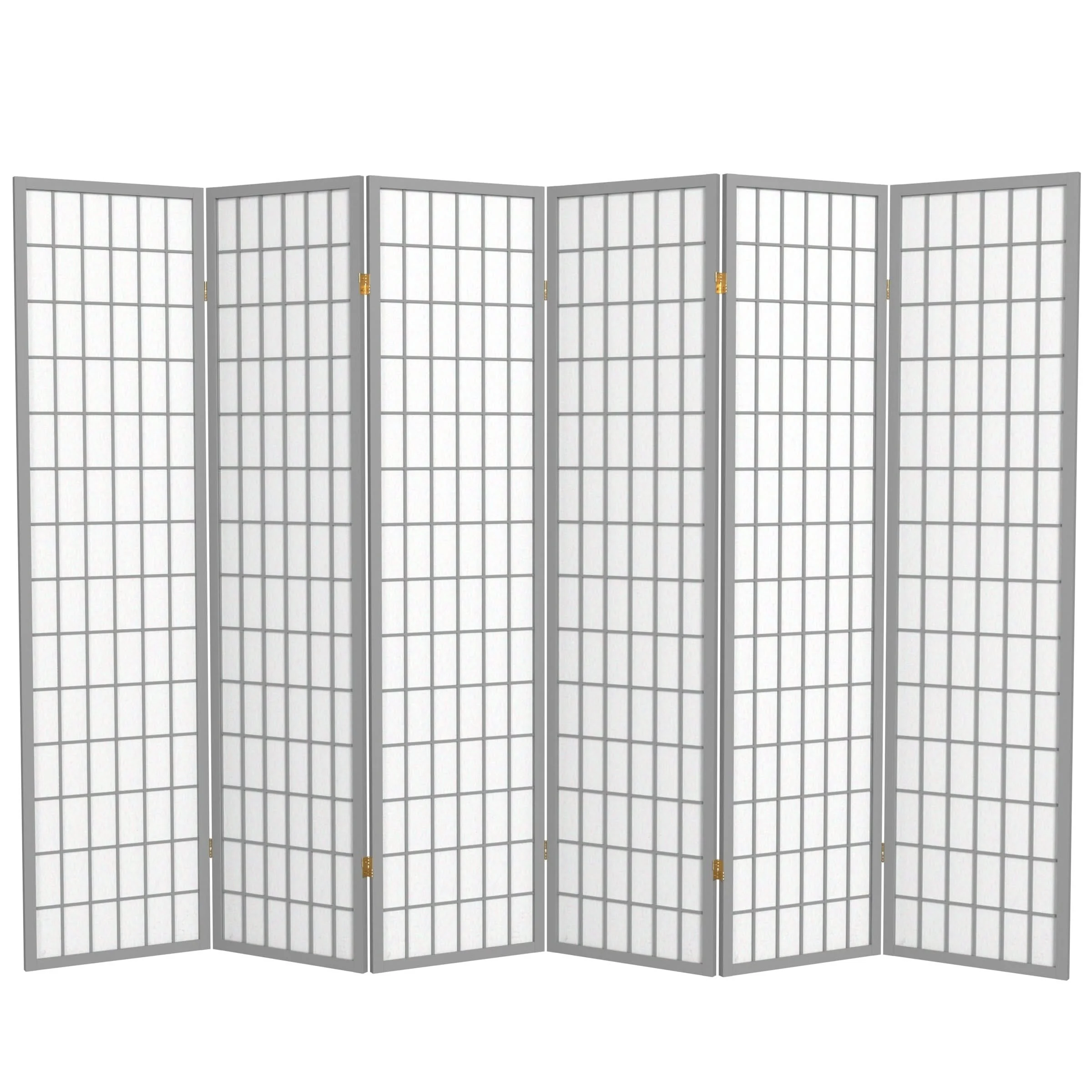 6 ft. Tall Window Pane Shoji Screen - Image 11