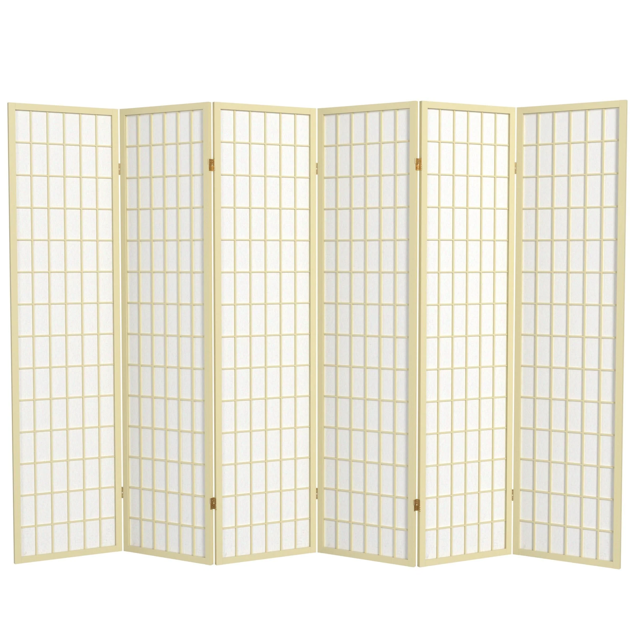 6 ft. Tall Window Pane Shoji Screen - Image 12