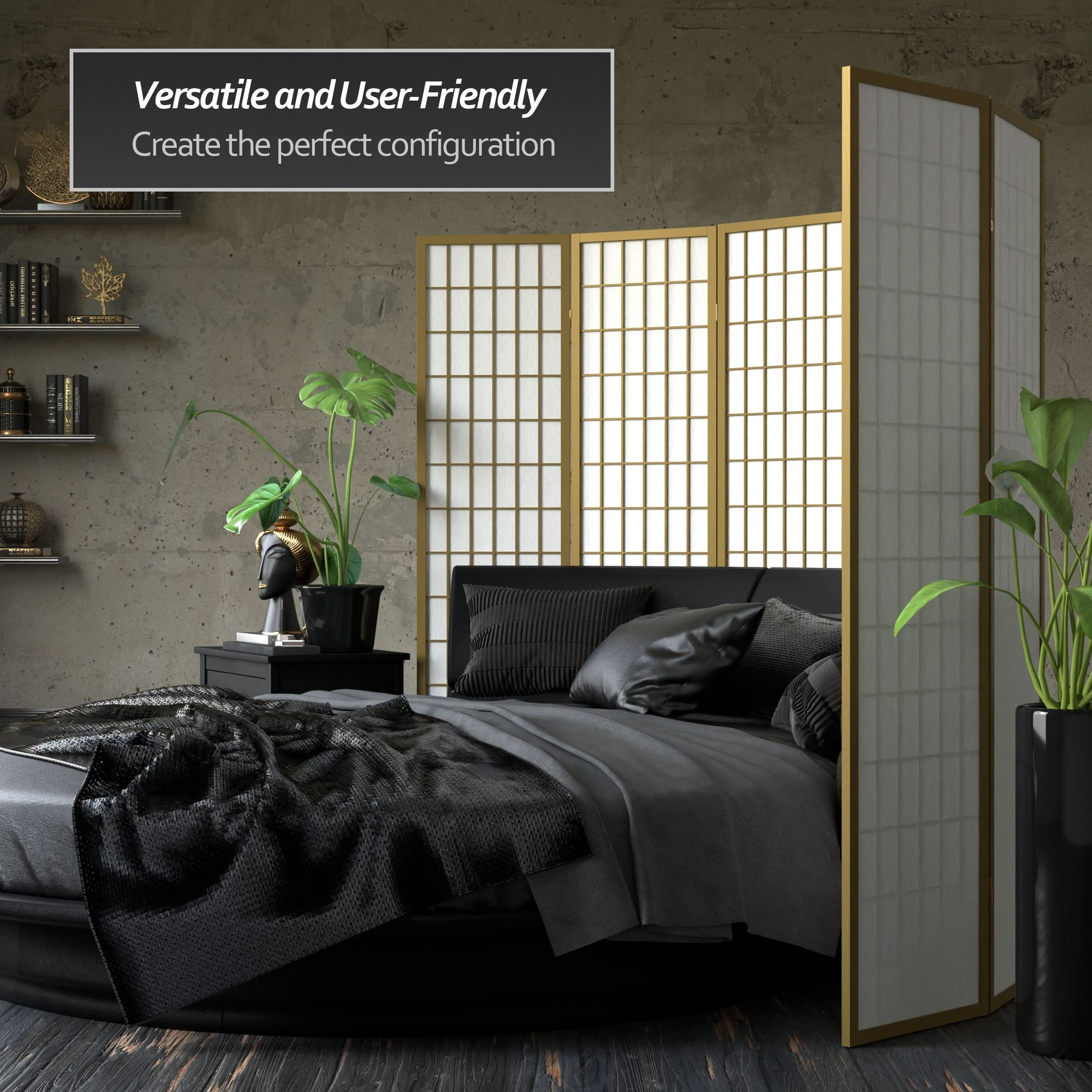 6 ft. Tall Window Pane Shoji Screen - Image 28