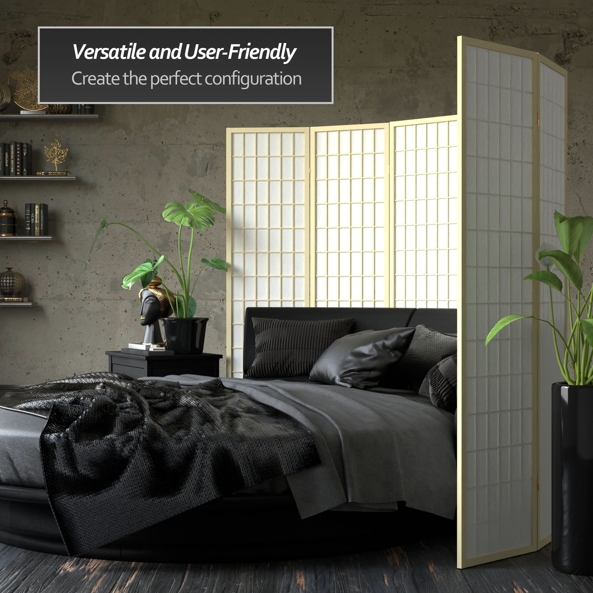 6 ft. Tall Window Pane Shoji Screen - Image 36