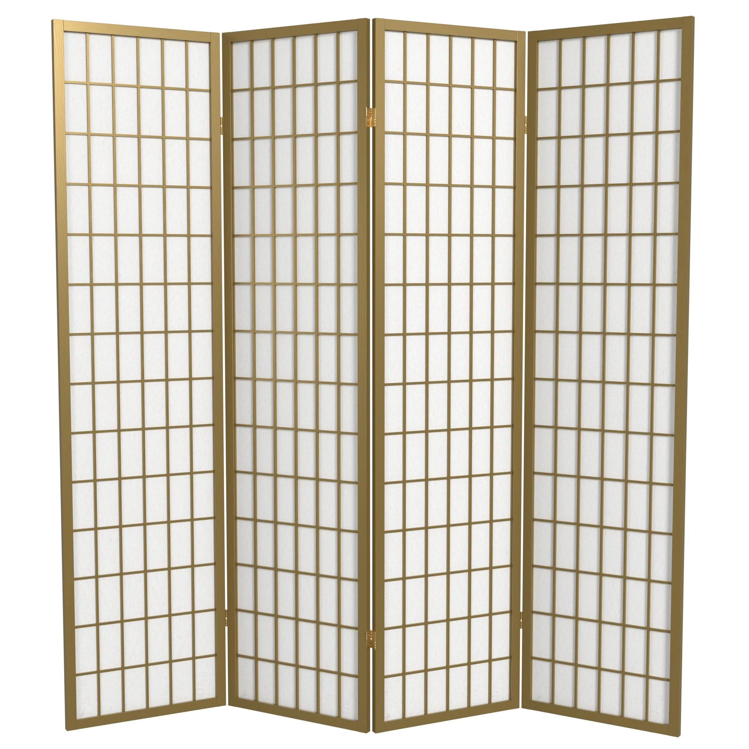 6 ft. Tall Window Pane Shoji Screen - Image 4