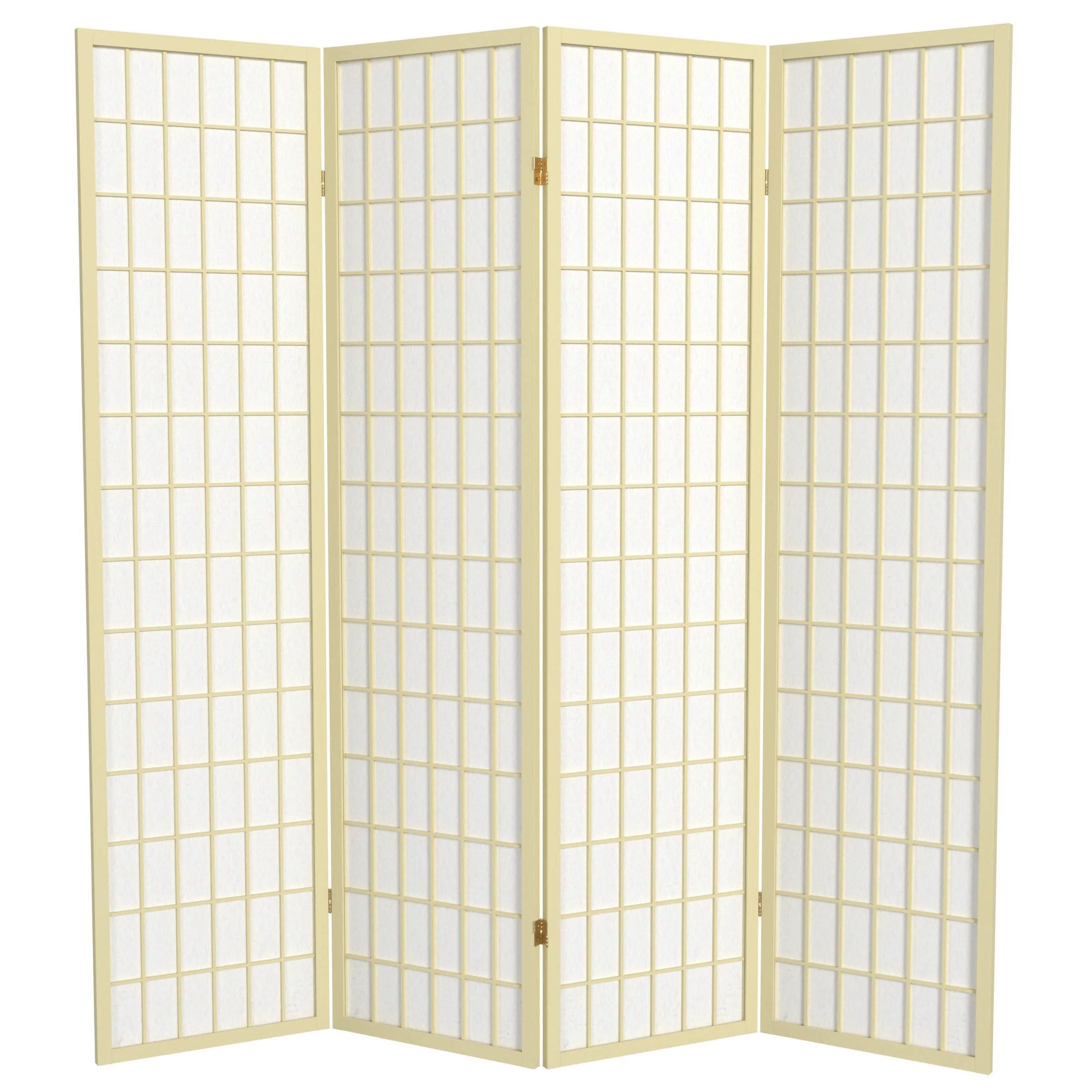 6 ft. Tall Window Pane Shoji Screen - Image 6