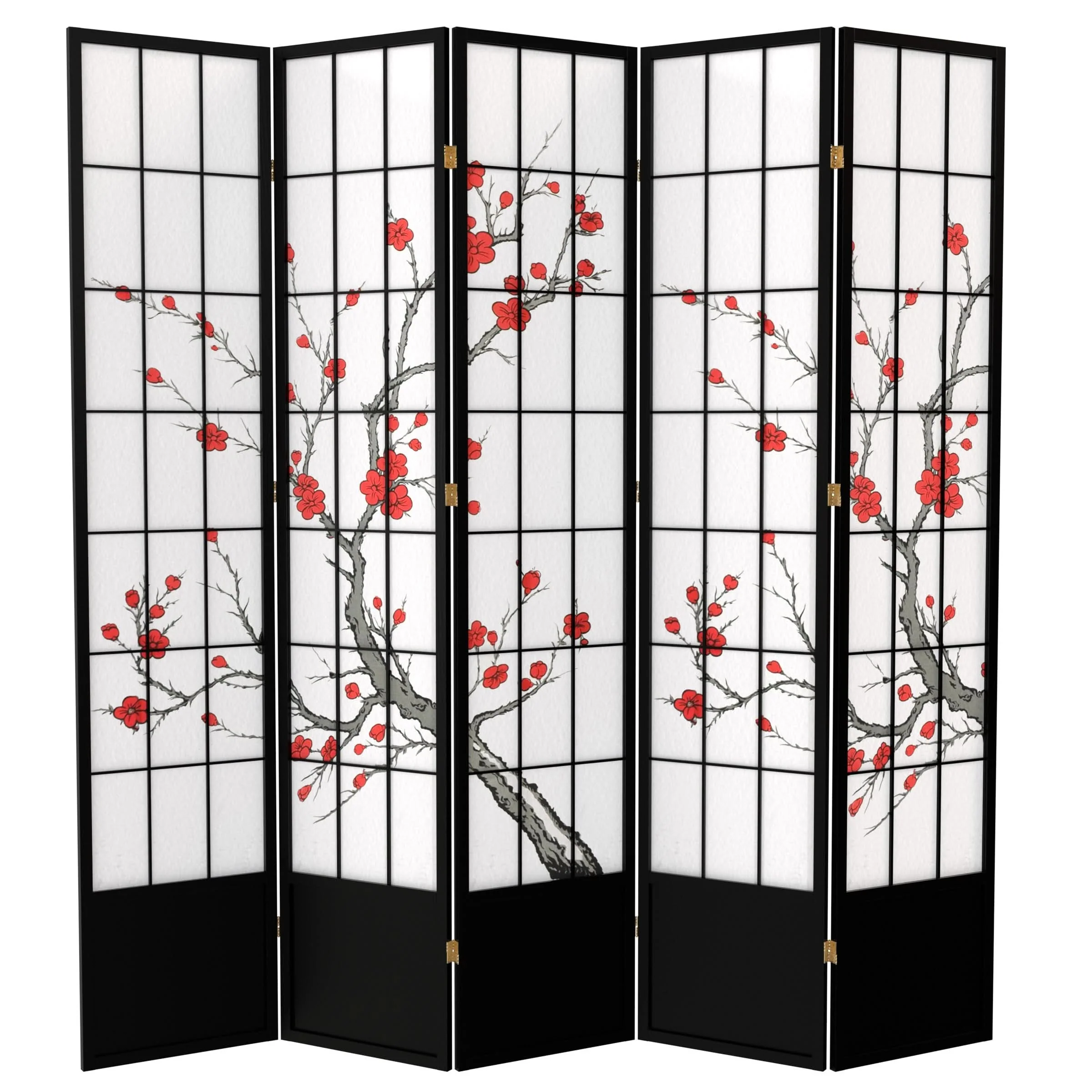 7 ft. Tall Cherry Blossom Shoji Screen - Image 4