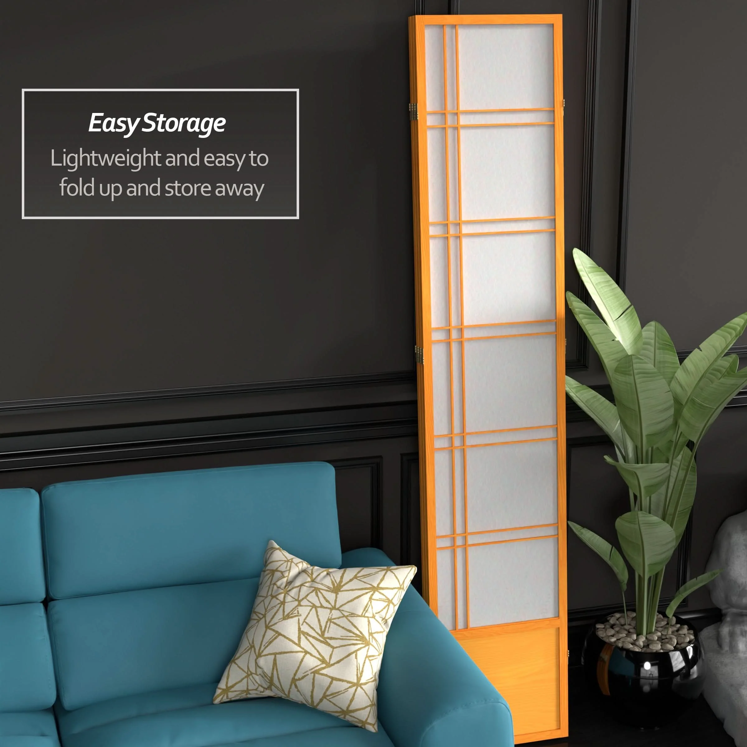 7 ft. Tall Double Cross Shoji Screen - Image 101