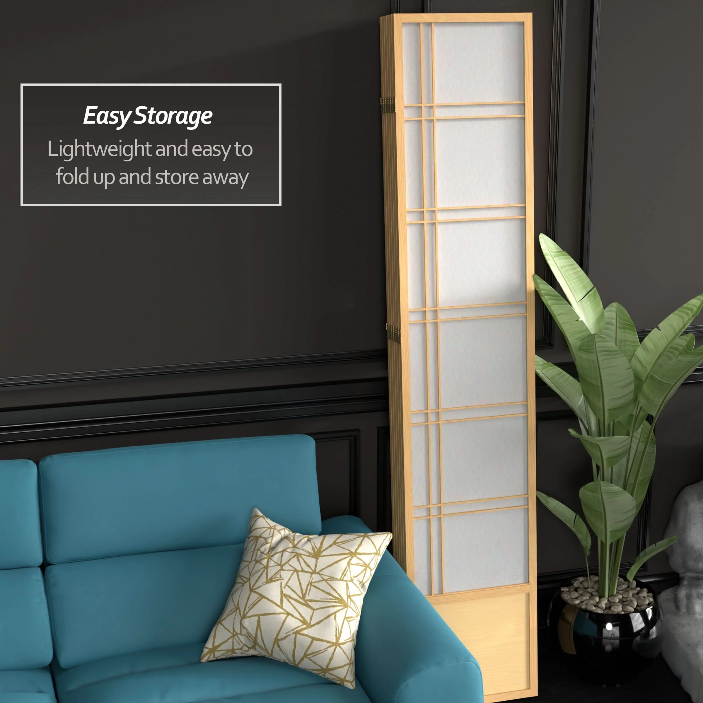7 ft. Tall Double Cross Shoji Screen - Image 108