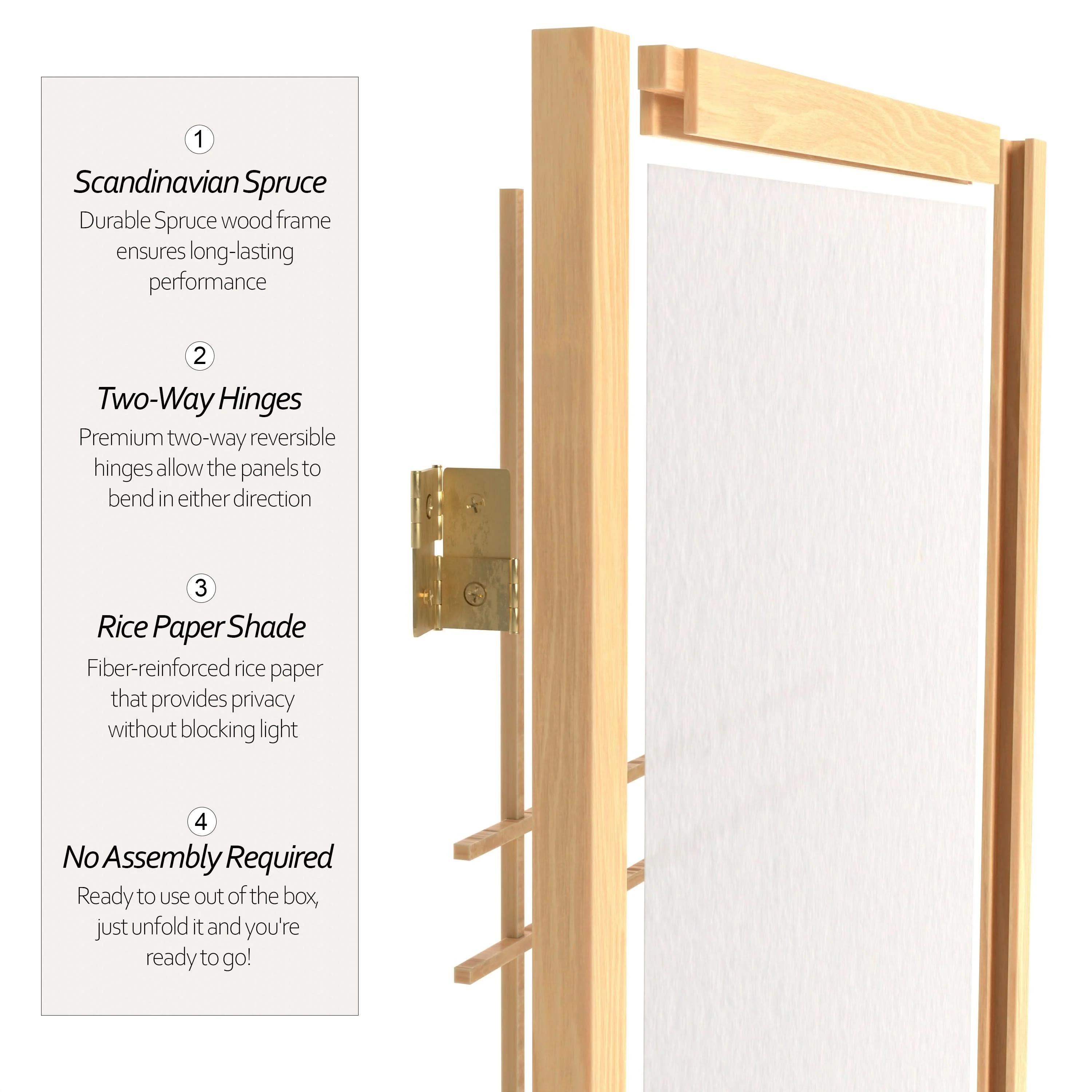 7 ft. Tall Double Cross Shoji Screen - Image 83