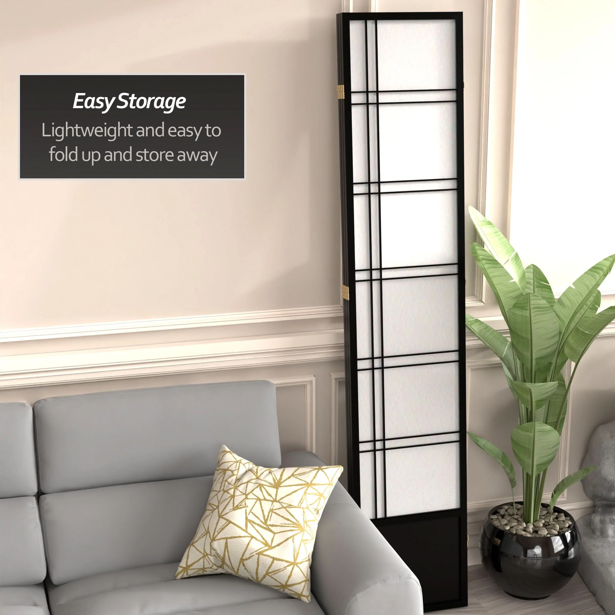 7 ft. Tall Double Cross Shoji Screen - Image 97