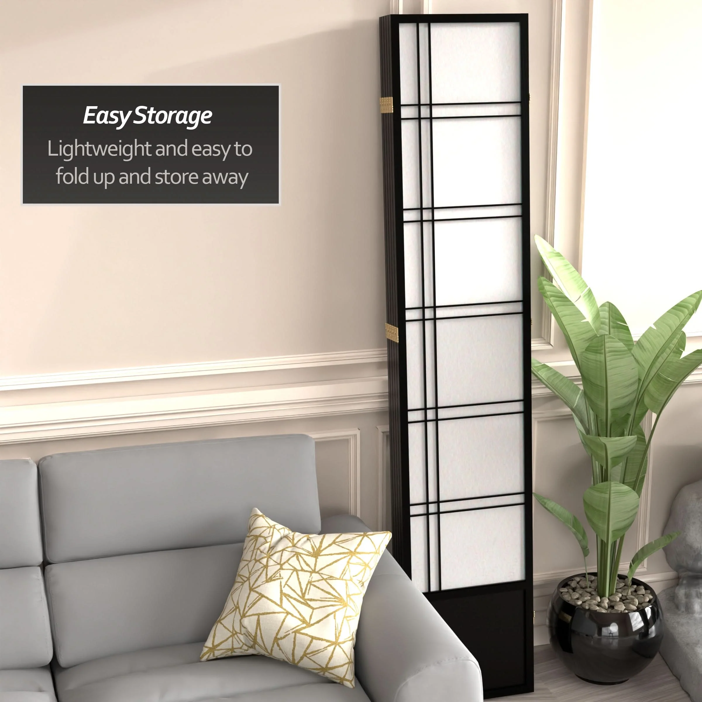7 ft. Tall Double Cross Shoji Screen - Image 99