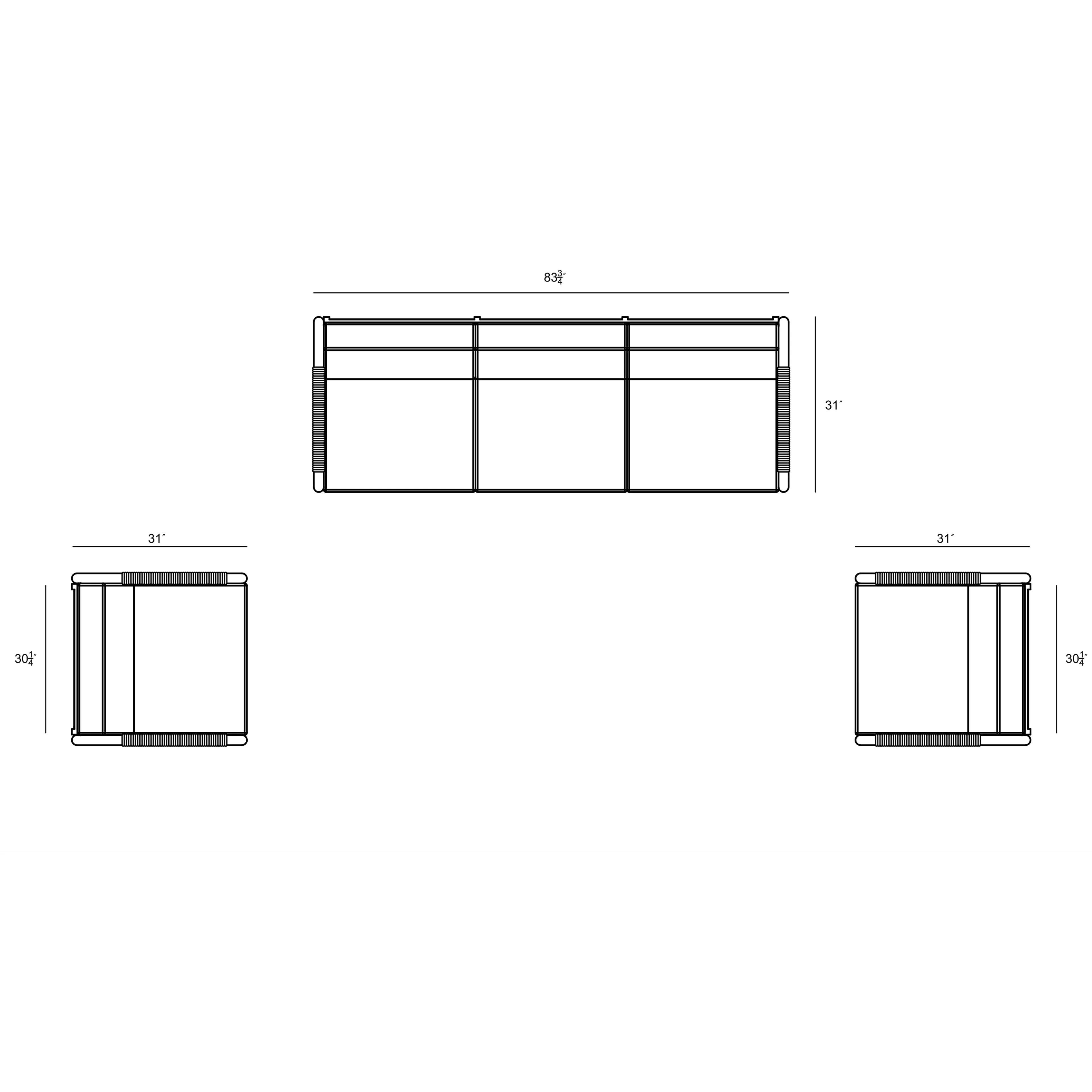 Alto 3 Piece Sofa Club Chair Set - Image 24
