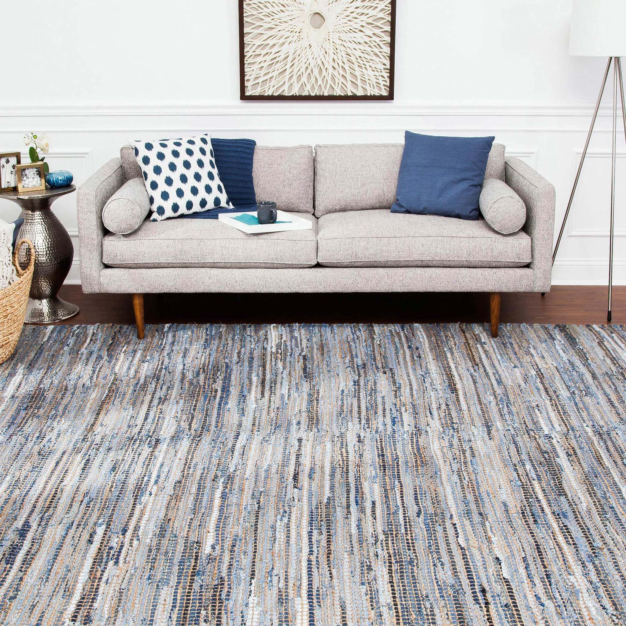 American Graffiti Denim & Jute Rug - Image 4